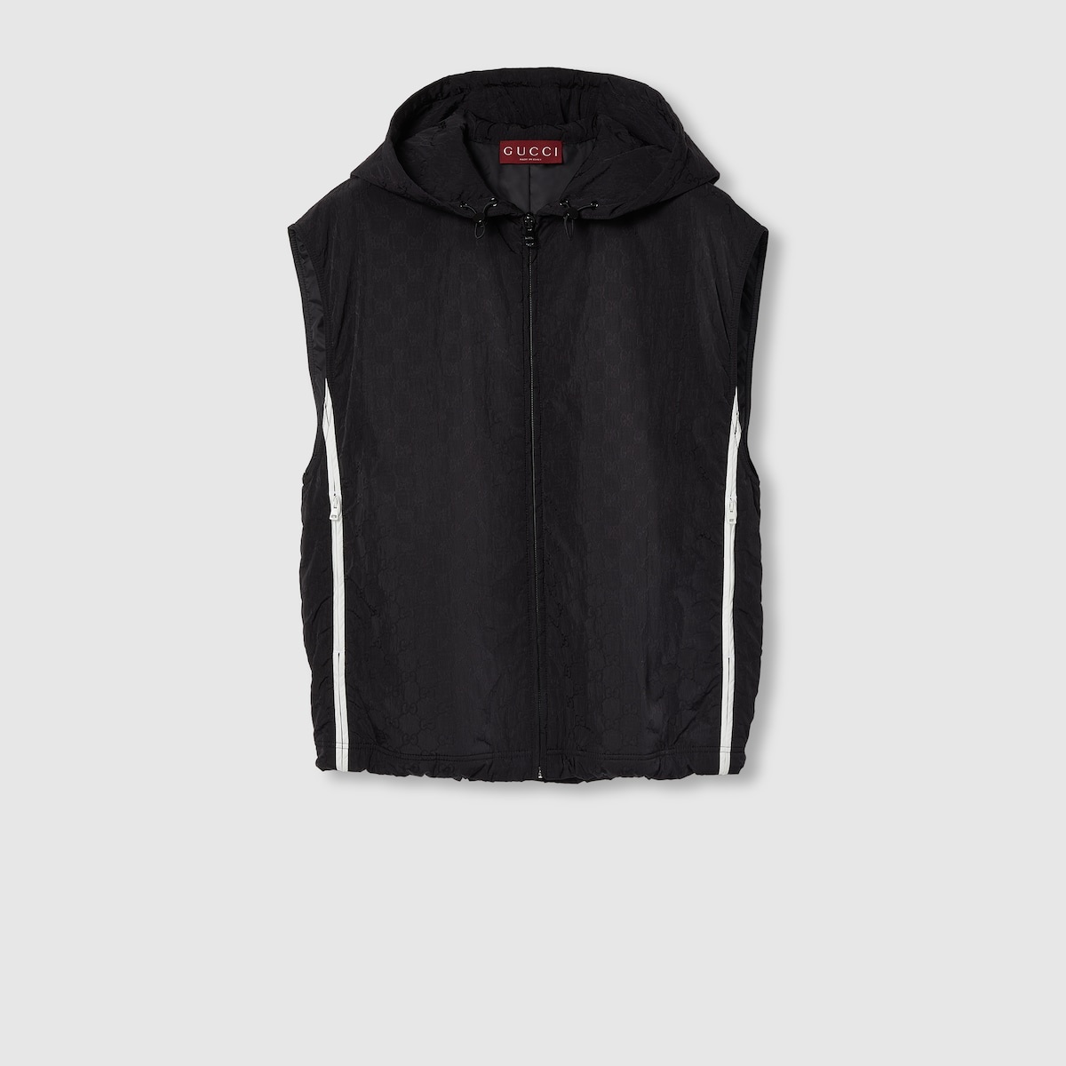 GG nylon hooded gilet - 1