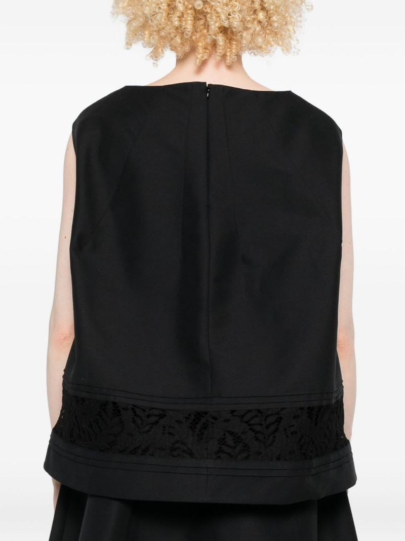 lace-insert sleeveless blouse 4