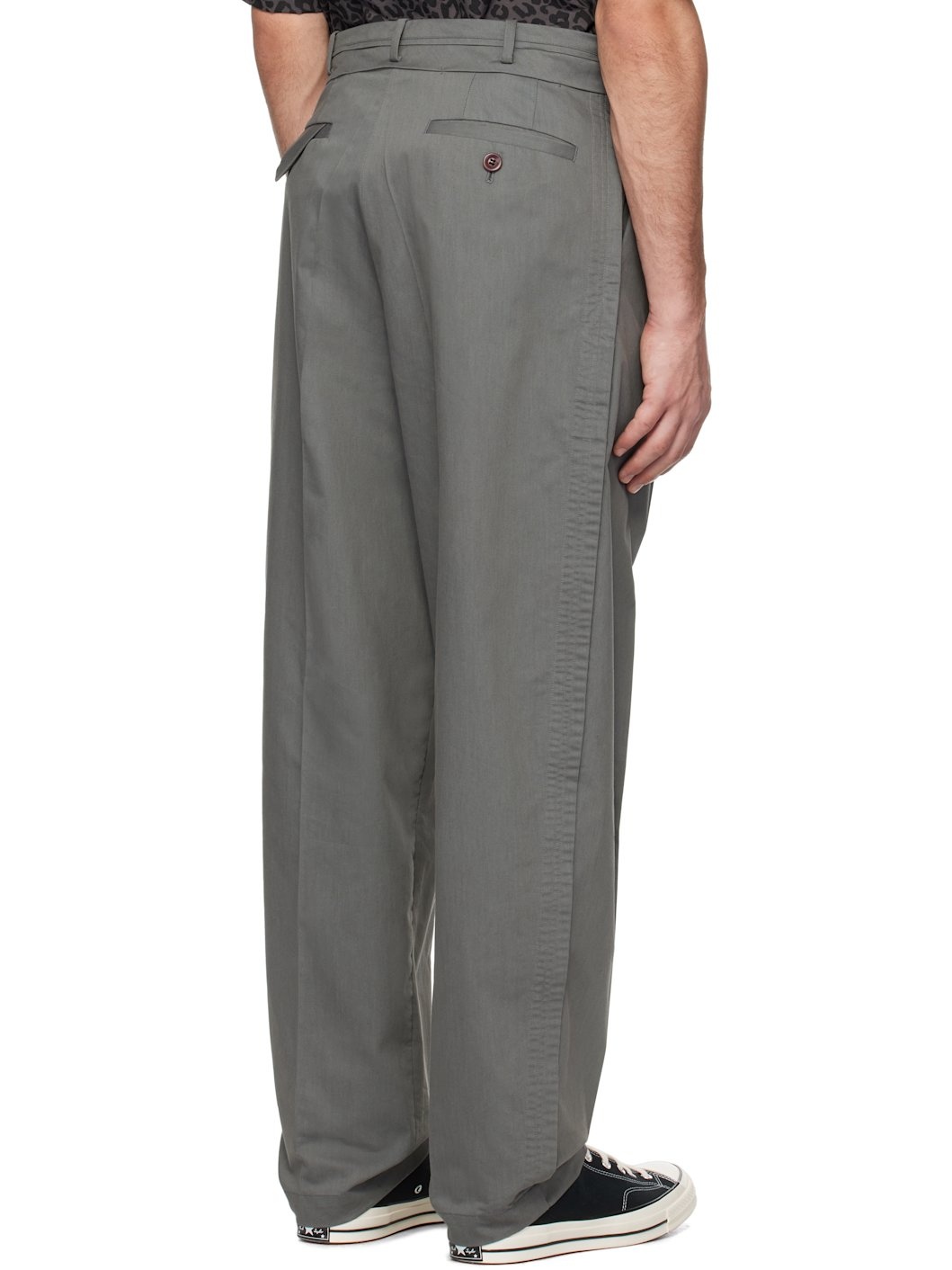 Gray Twill Trousers - 3