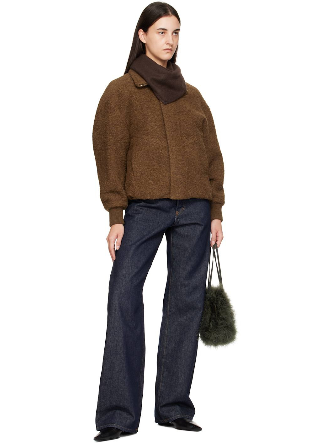 Khaki Mini Feather Pouch - 4