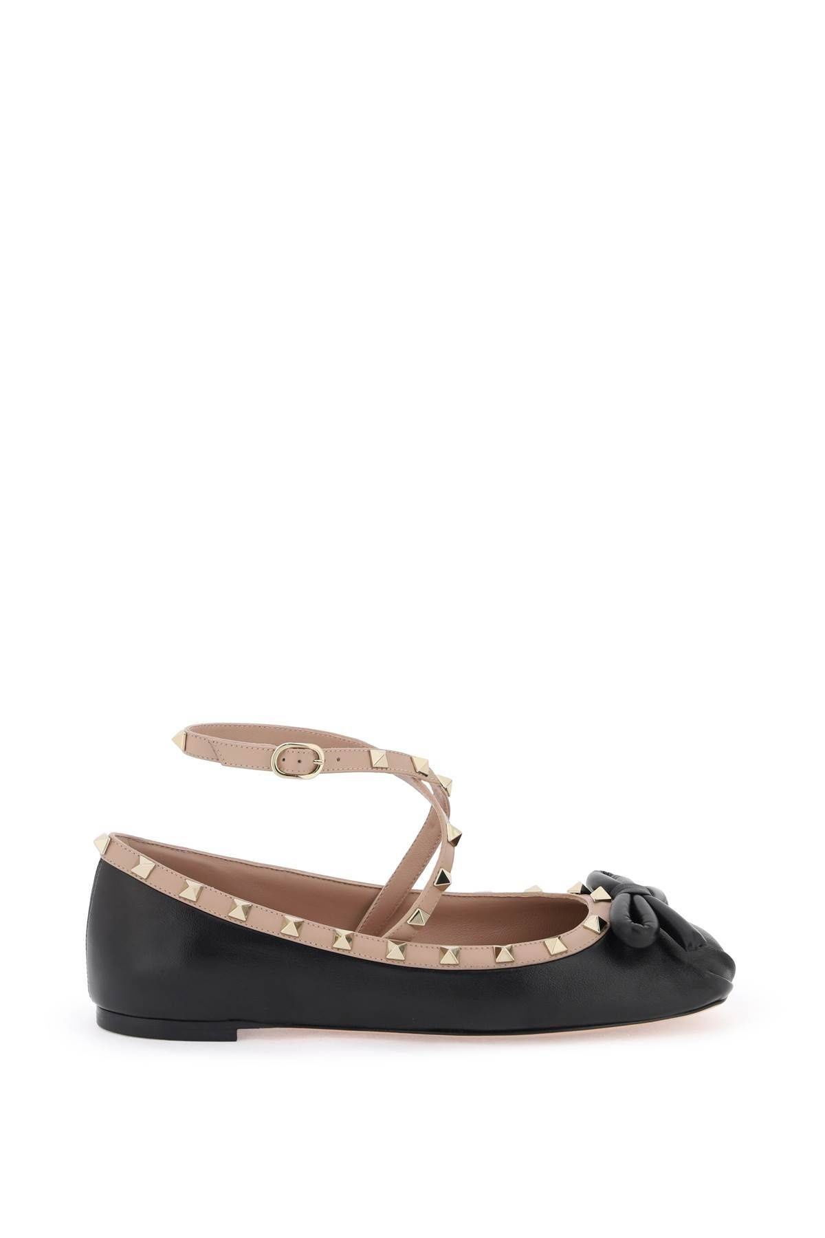 SILK ROCKSTUD BALLET FLATS - 1