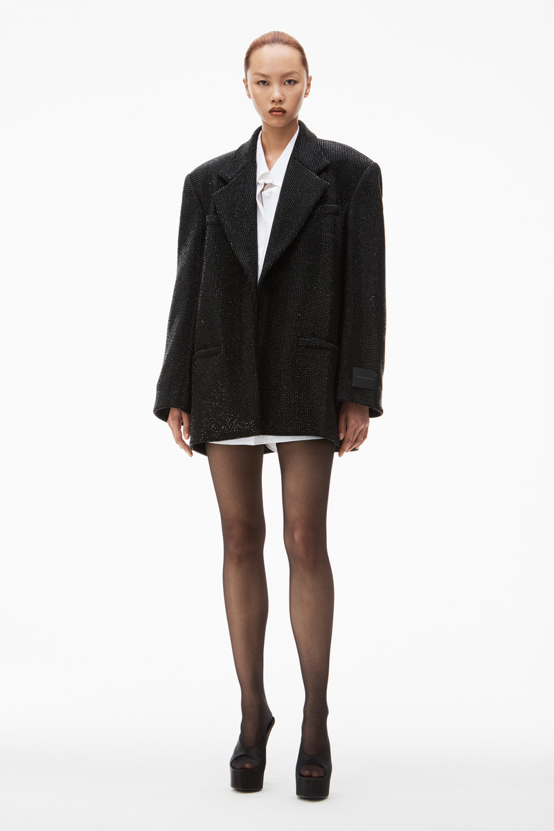Alexander Wang single breasted jacket in clear hotfix outlook