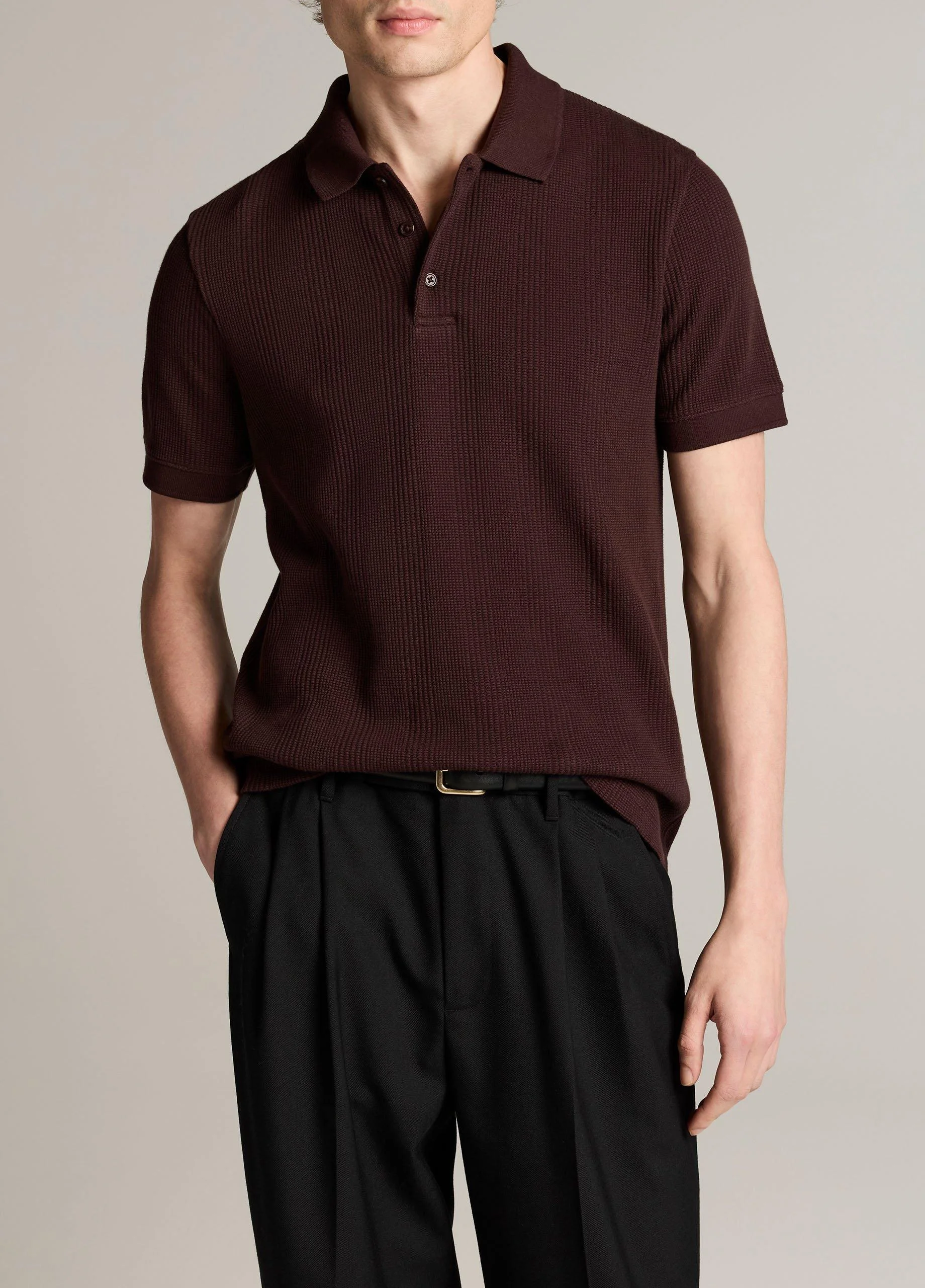 Variegated Pima Cotton Polo Shirt - 1