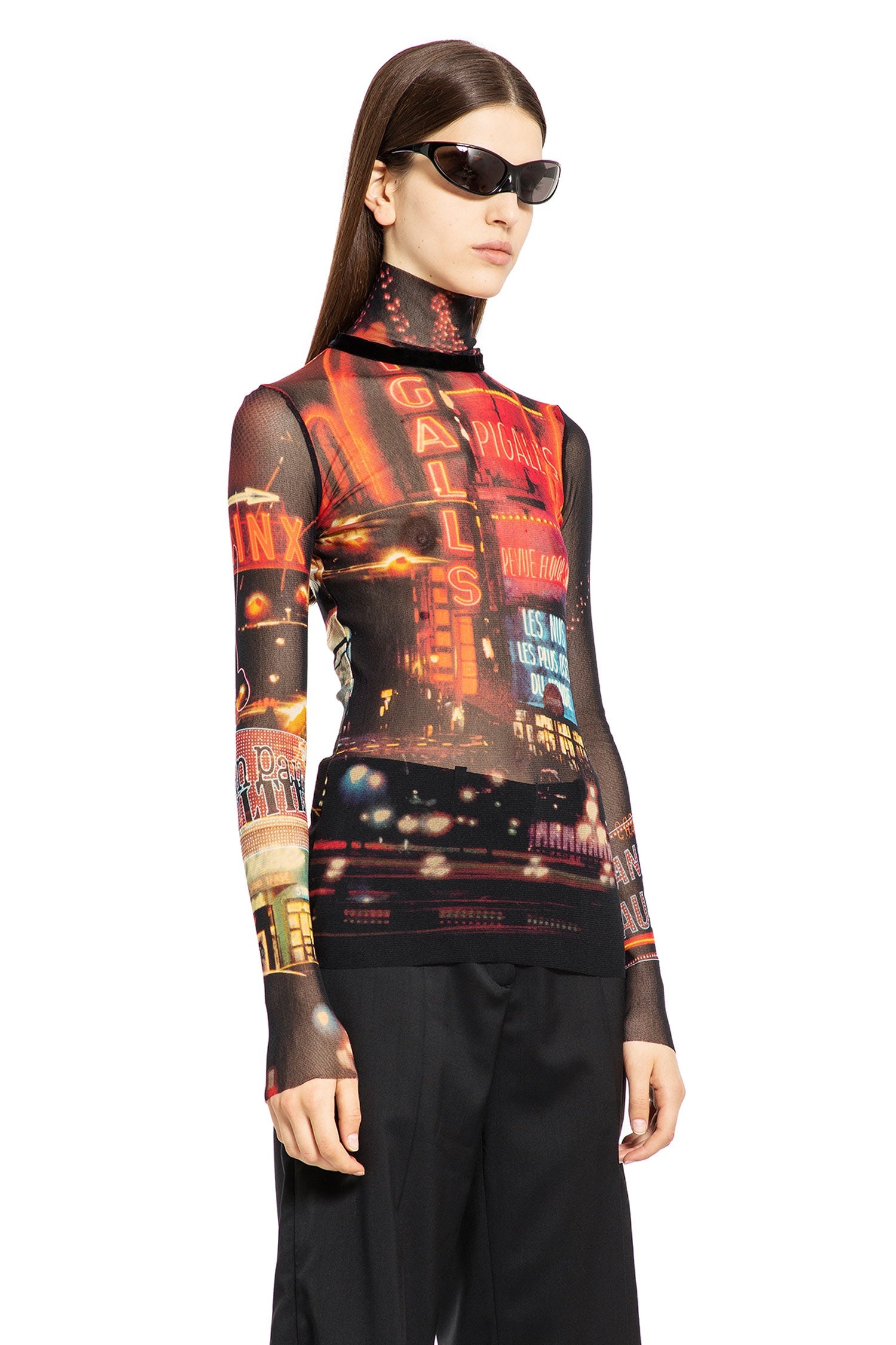 Jean Paul Gaultier Pigalle-Long-Sleeve-Turtleneck-Top