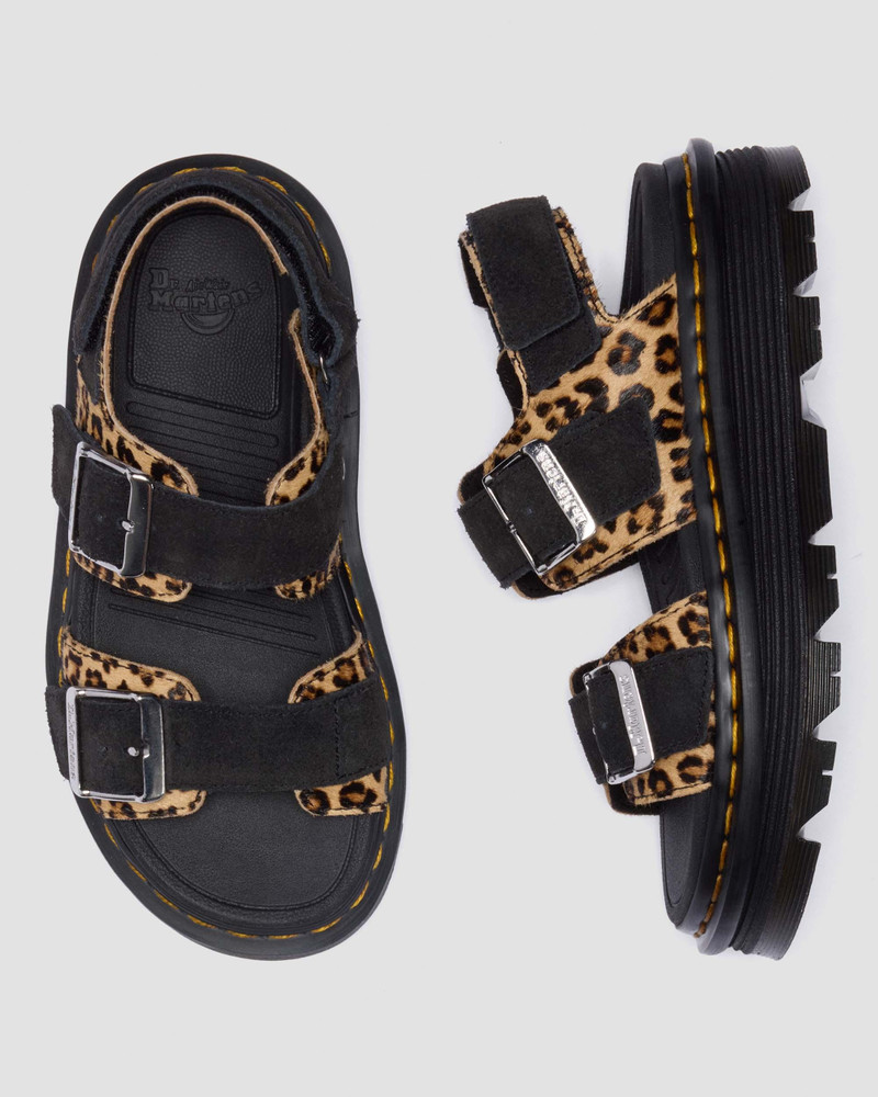 Dr. Martens Zebzag Sandals Hair On Leather Sandals outlook