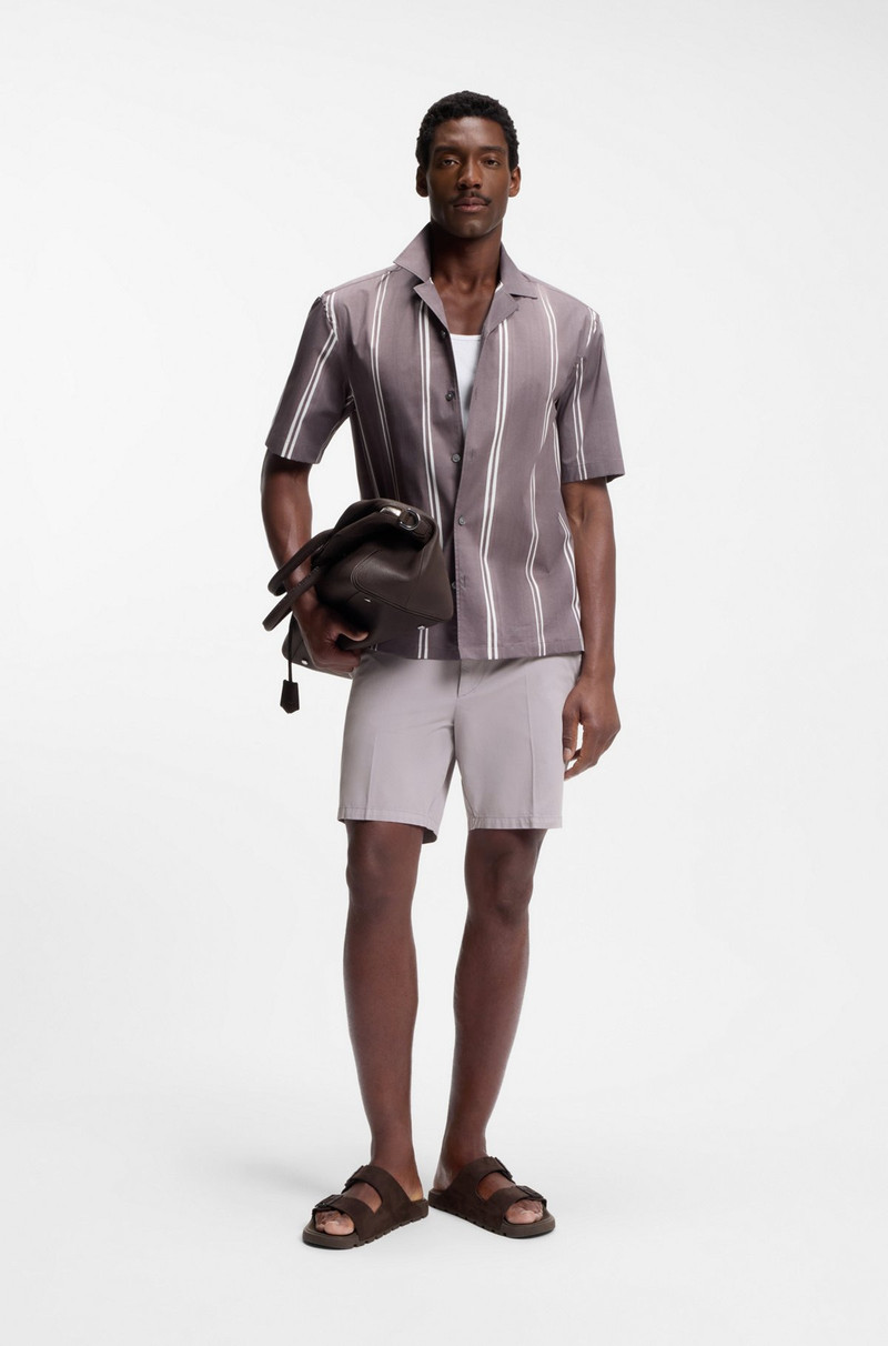 BOSS MODERN-FIT SHORTS IN STRETCH-COTTON TWILL outlook