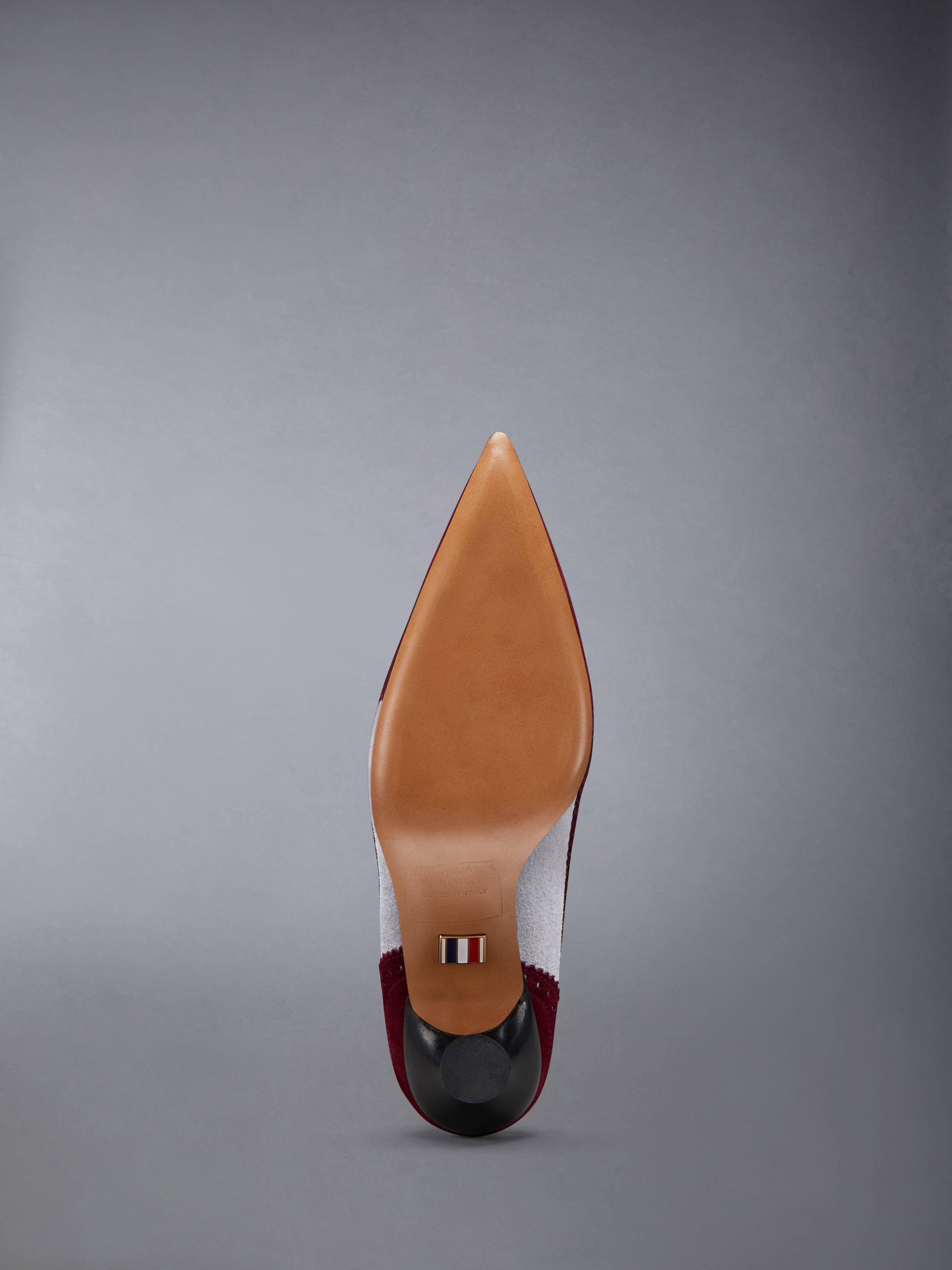 CALF SUEDE LOW THROAT WINGTIP PUMP 105MM - 6
