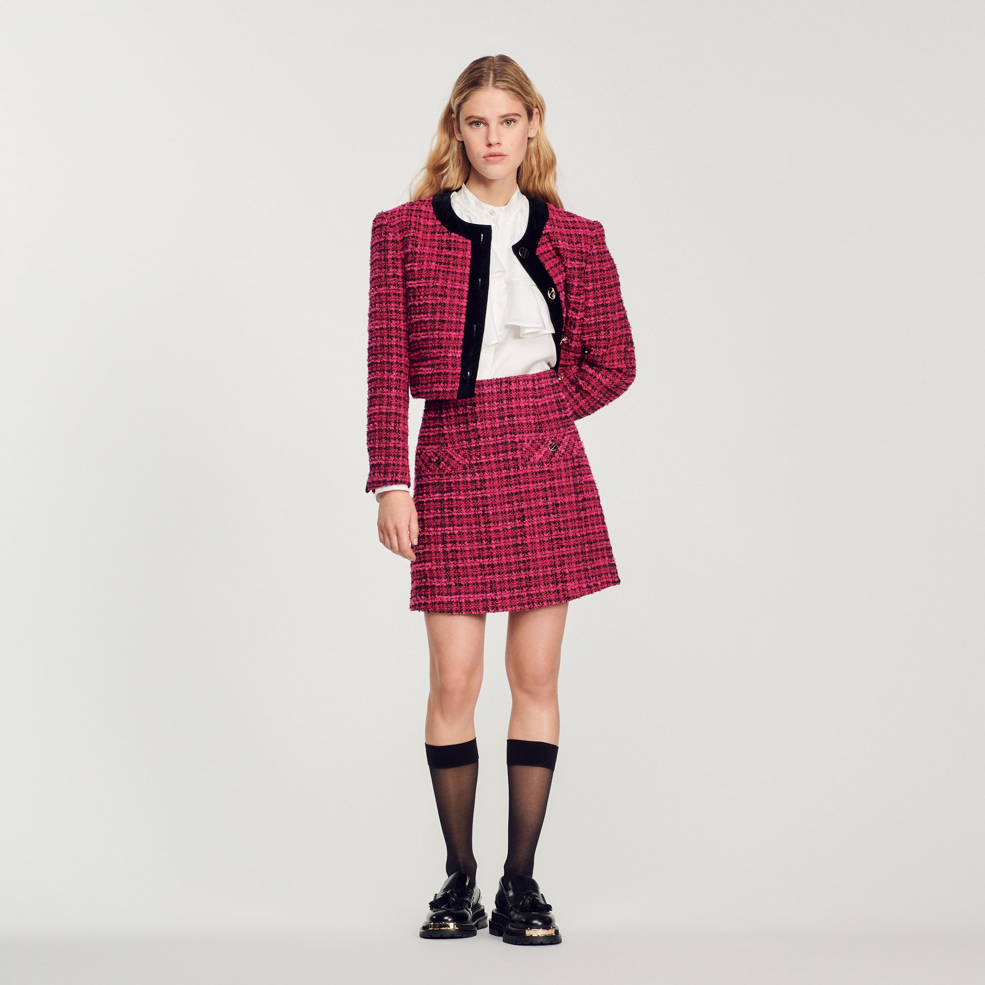 Short tweed skirt - 2