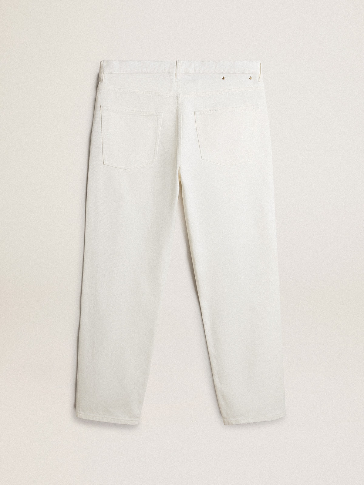 Men's white denim pants - 5
