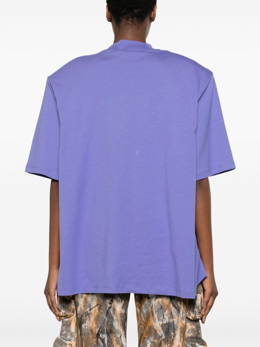 Kilie shoulder-pads cotton T-shirt - 4