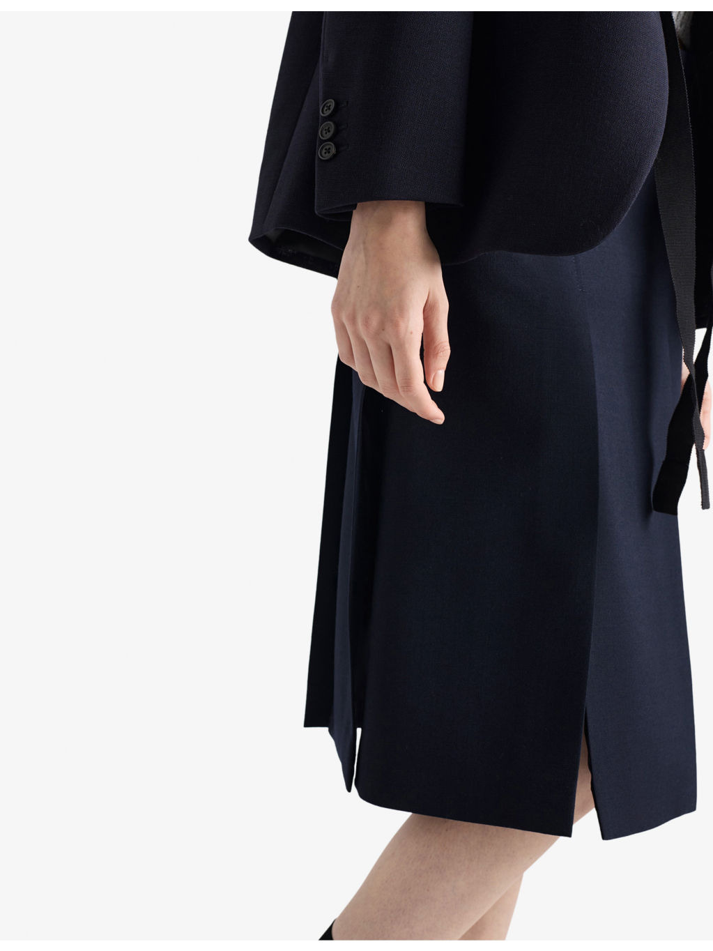 Hopsack Wool Midi Skirt - 5