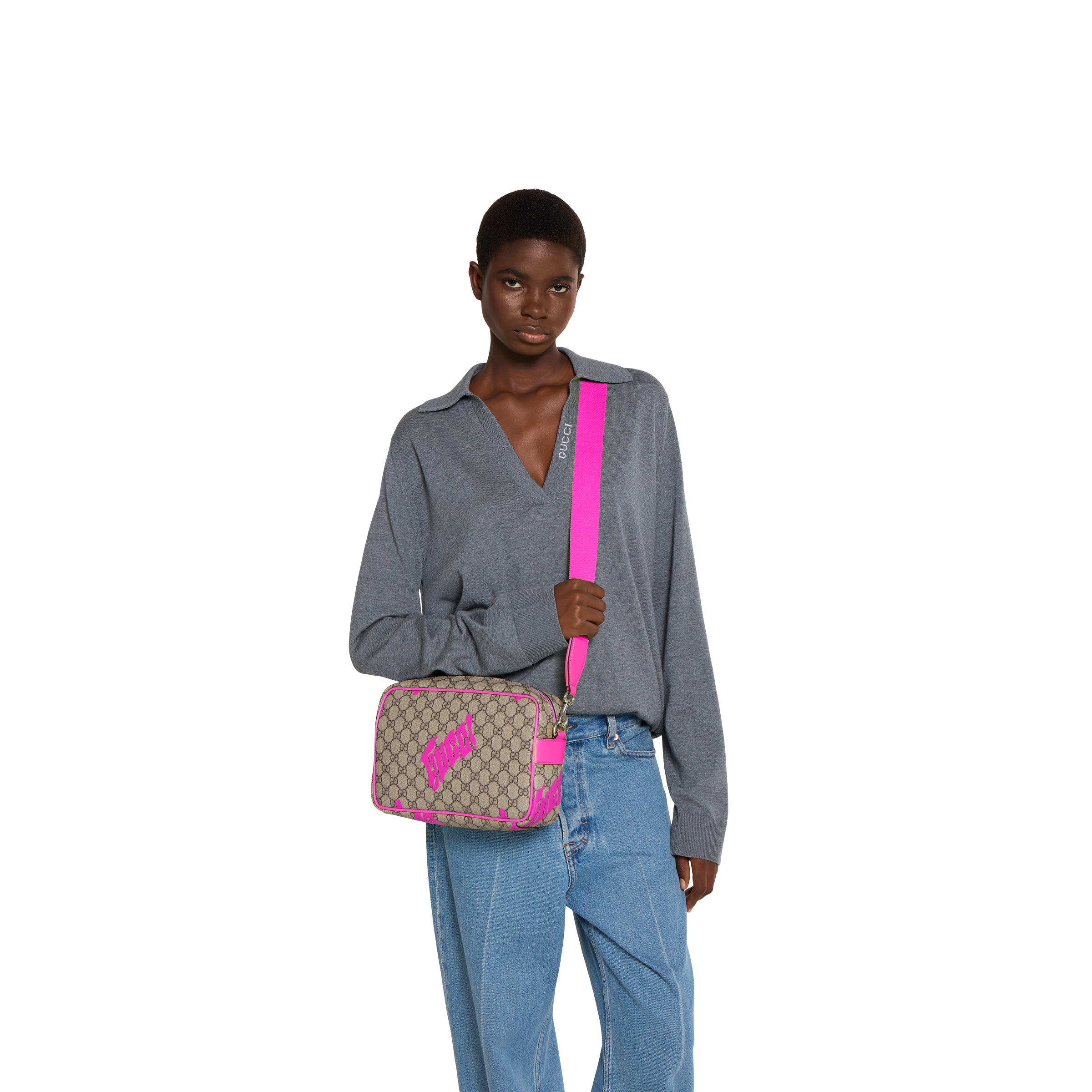 Medium crossbody bag with print - 4