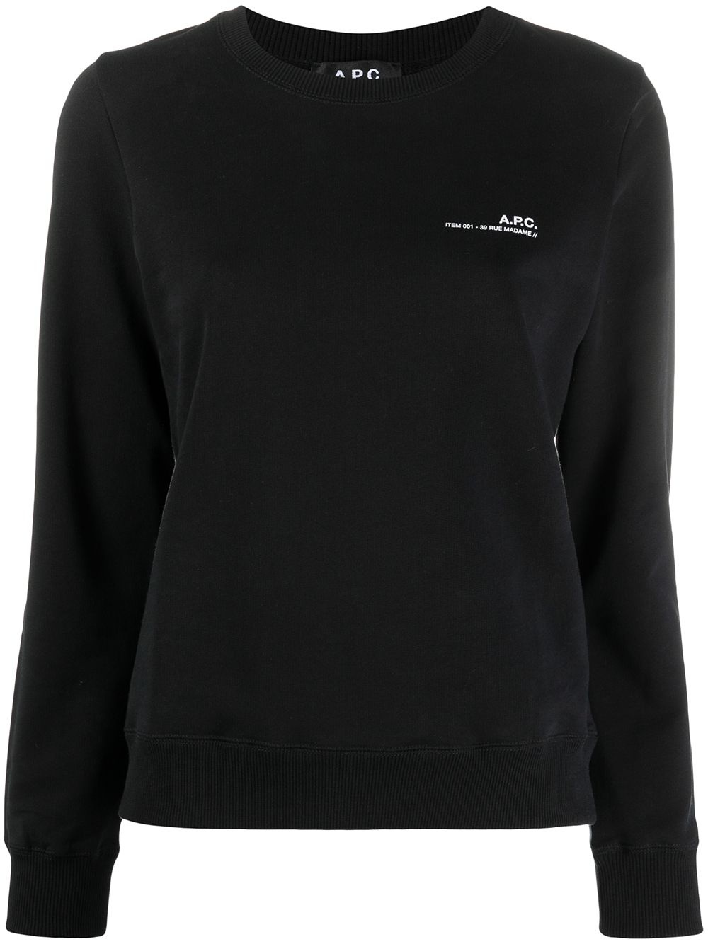 logo-print cotton sweatshirt - 1