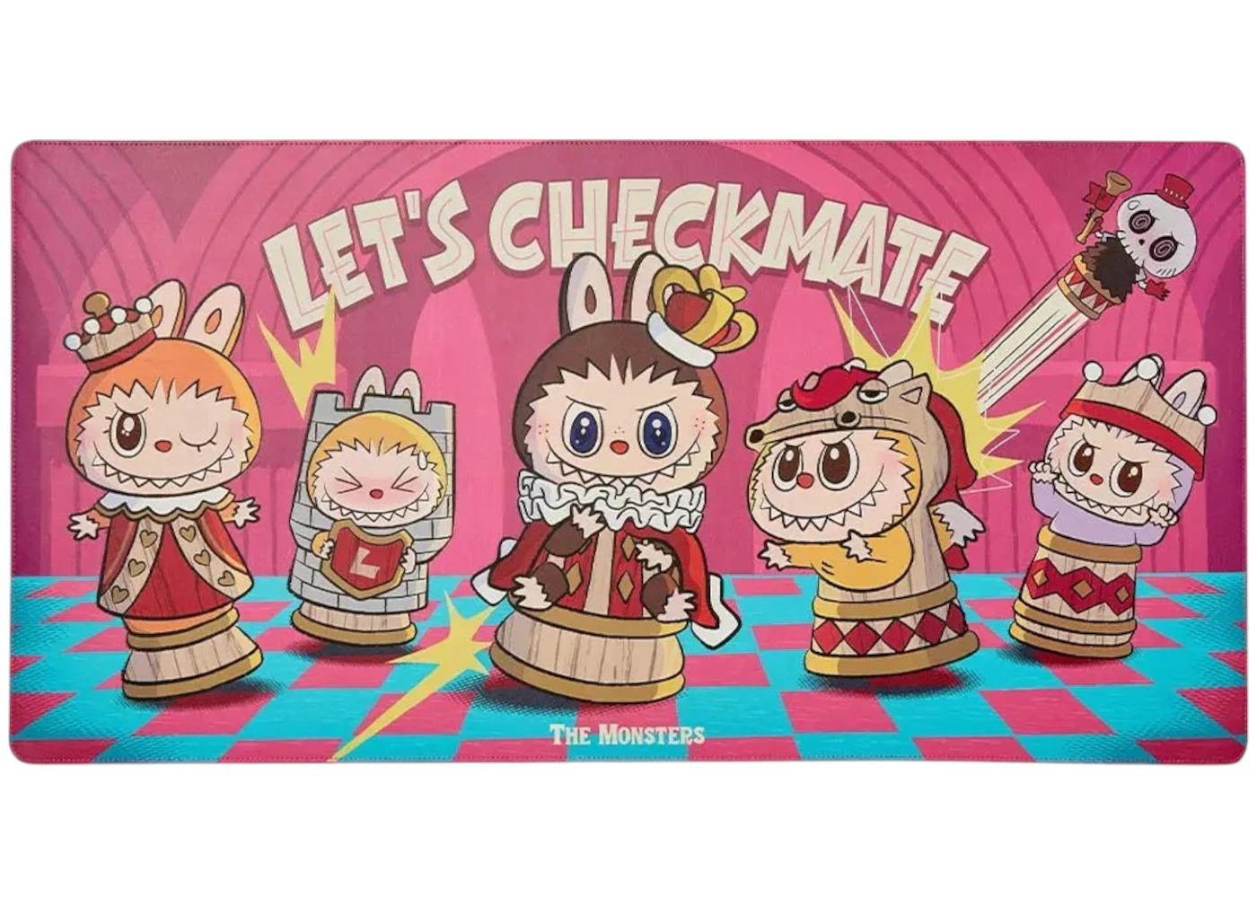Pop Mart Labubu The Monsters Let's Checkmate Series Computer Desk Mat - 1