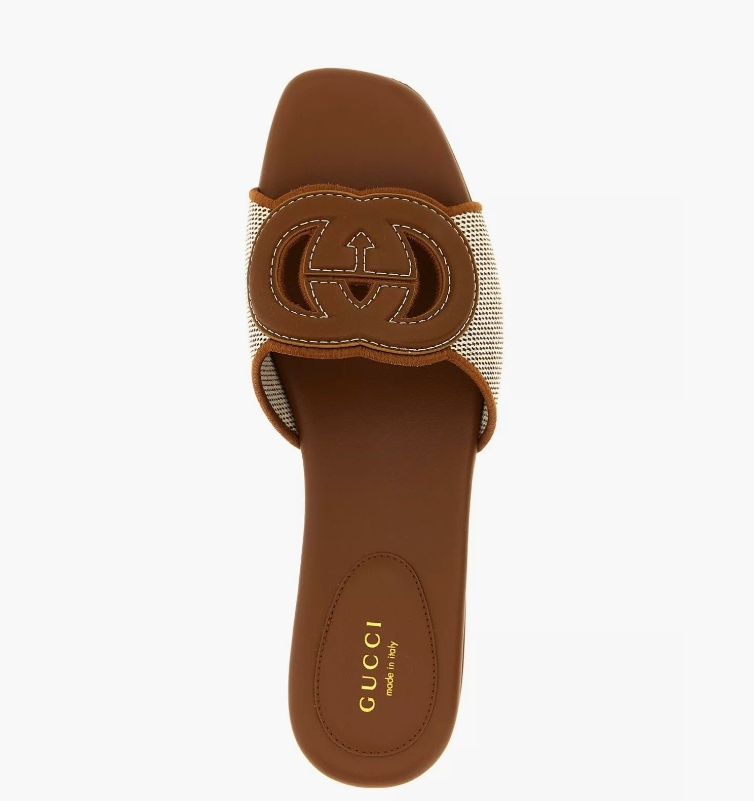 サンダル SANDALS WITH WEB GG INCROCIO Women's sandal with Interlocking G and Web in white leather