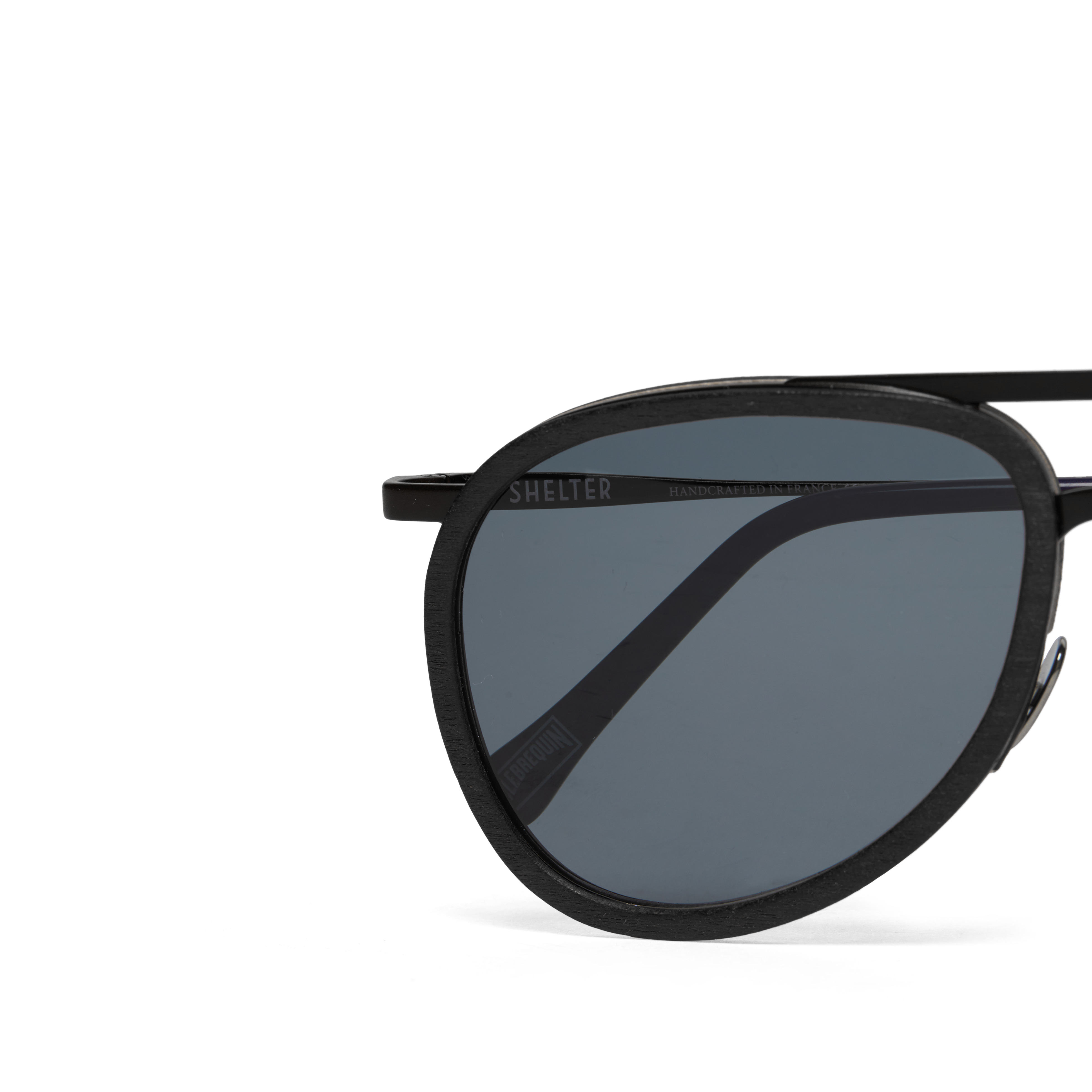 Unisex Wood Sunglasses Solid - VBQ x Shelter - 5