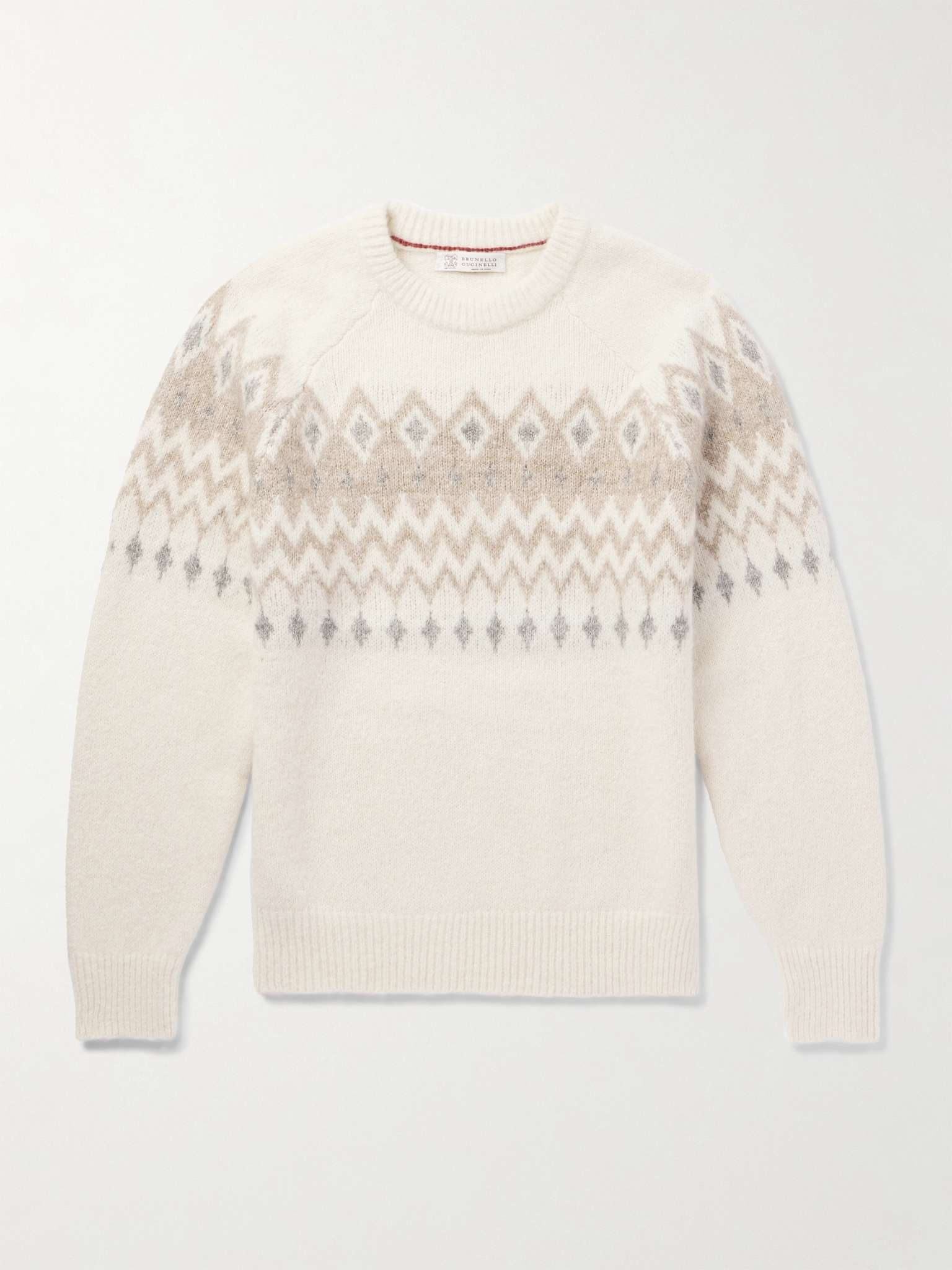 Fair Isle Jacquard-Knit Sweater - 1