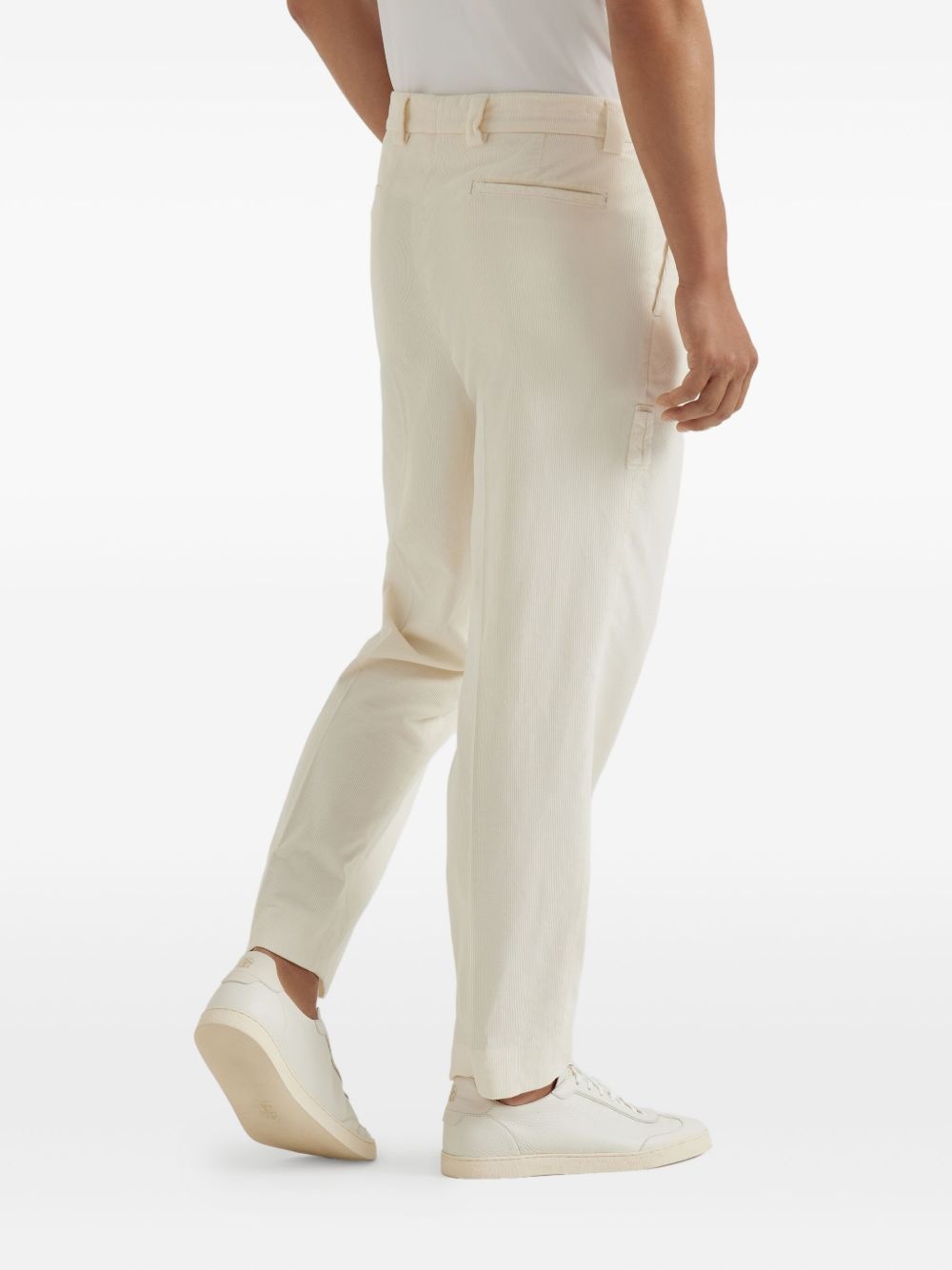 cotton straight-leg trousers - 4