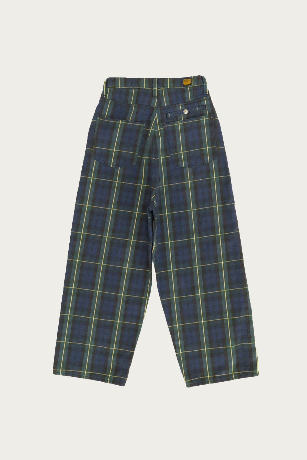 11oz Tartan Check PORT Baggy Pants - Navy - 2