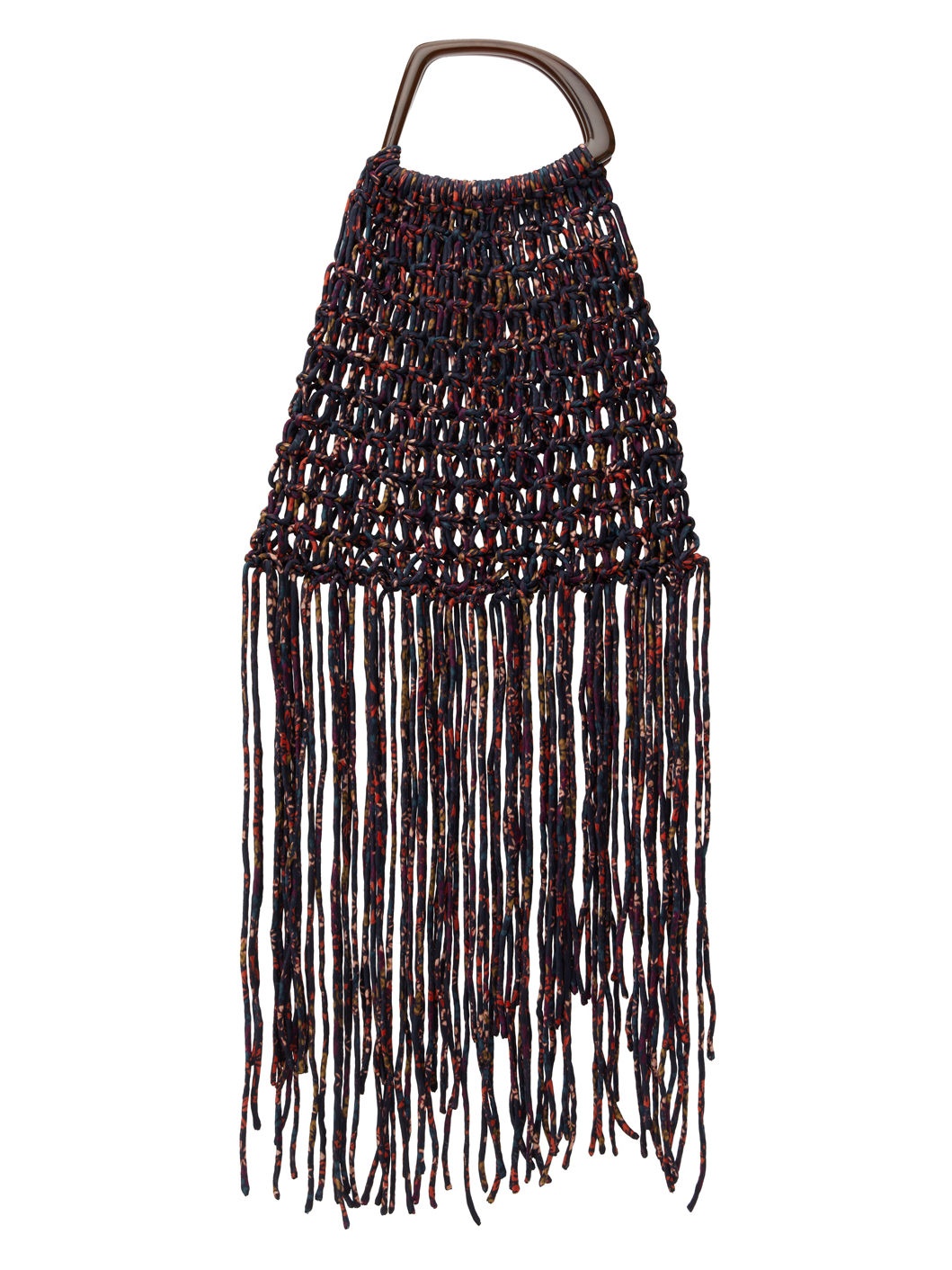 Black & Red Fringe Bag - 1