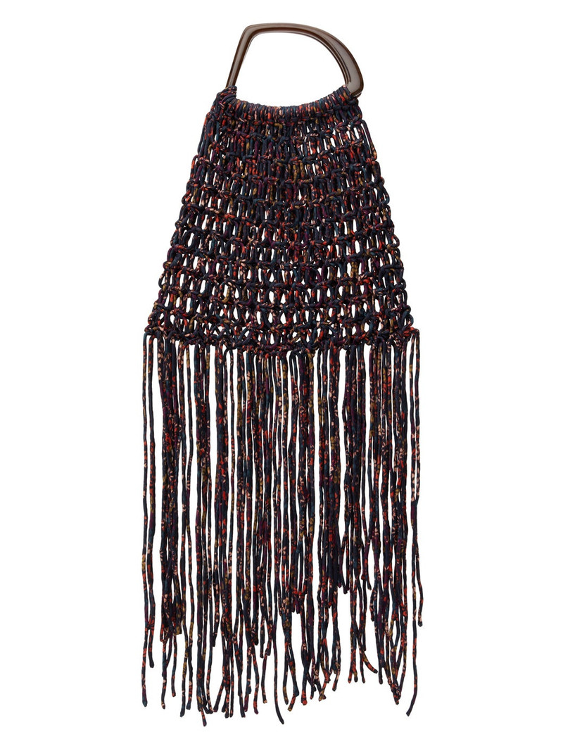 Black & Red Fringe Bag 1