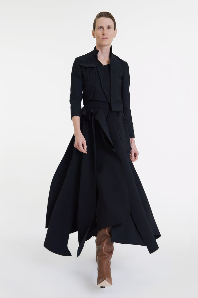 CROPPED ASYMMETRIC JACKET BLACK 1