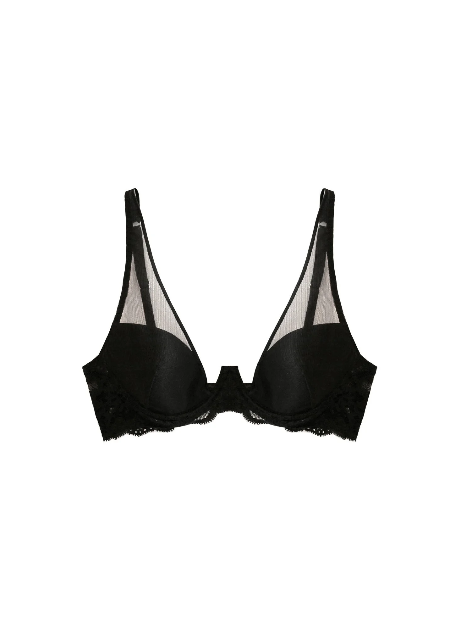 Charlotte Sheer Overlay Demi Bra - 1
