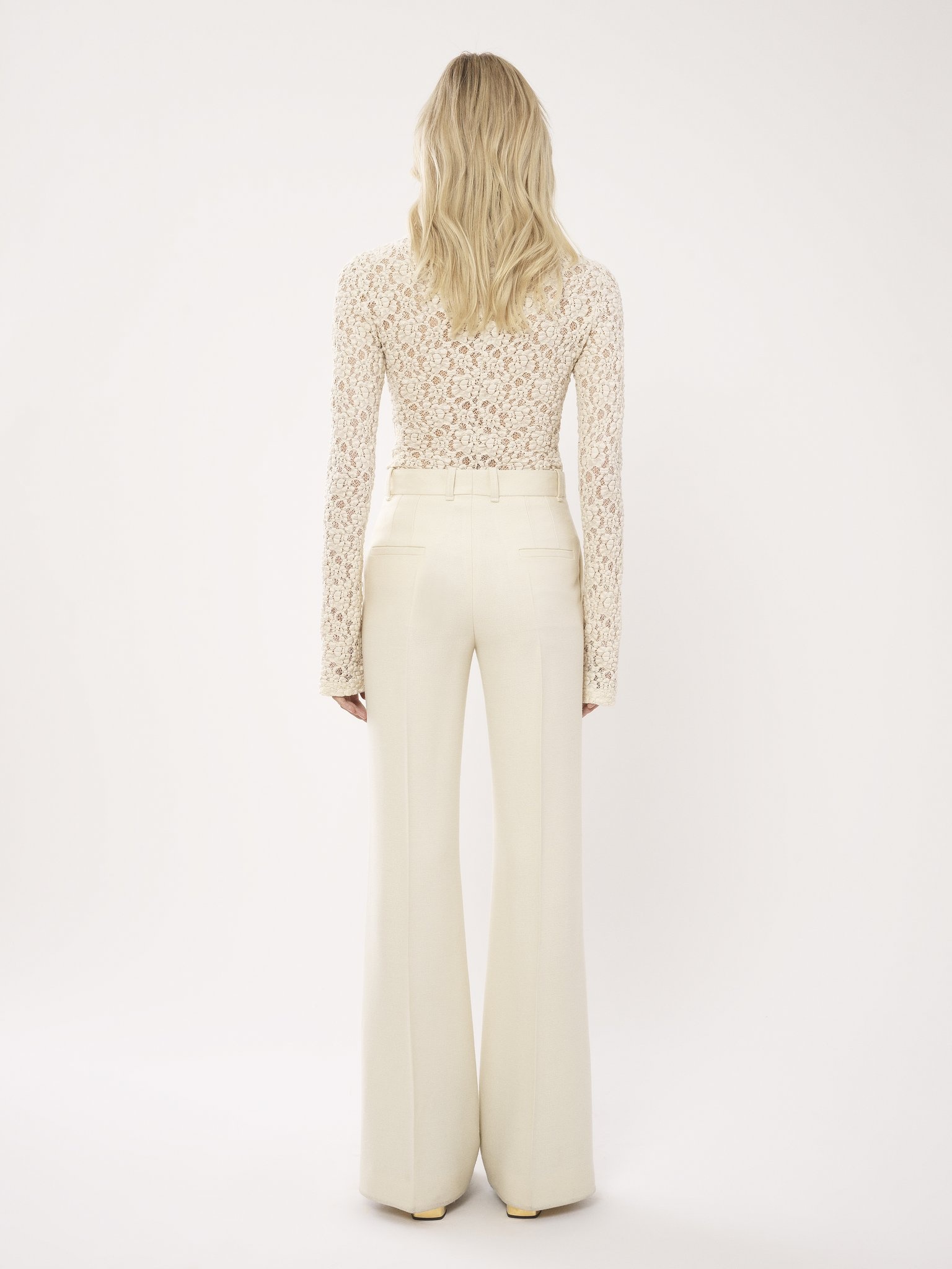 HIGH-WAISTED FLARE PANTS - 4