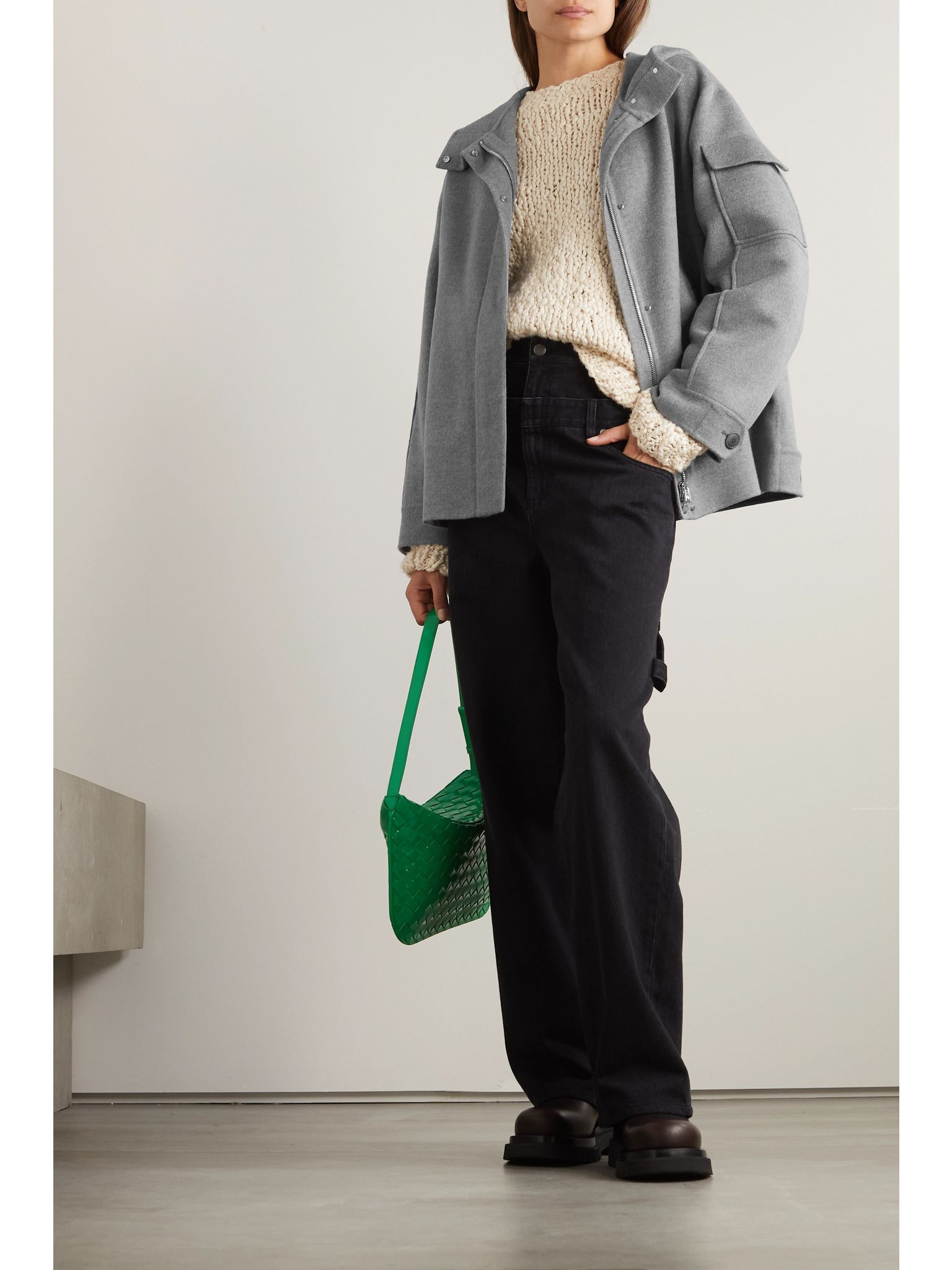 Cashmere hooded jacket Gray - 2