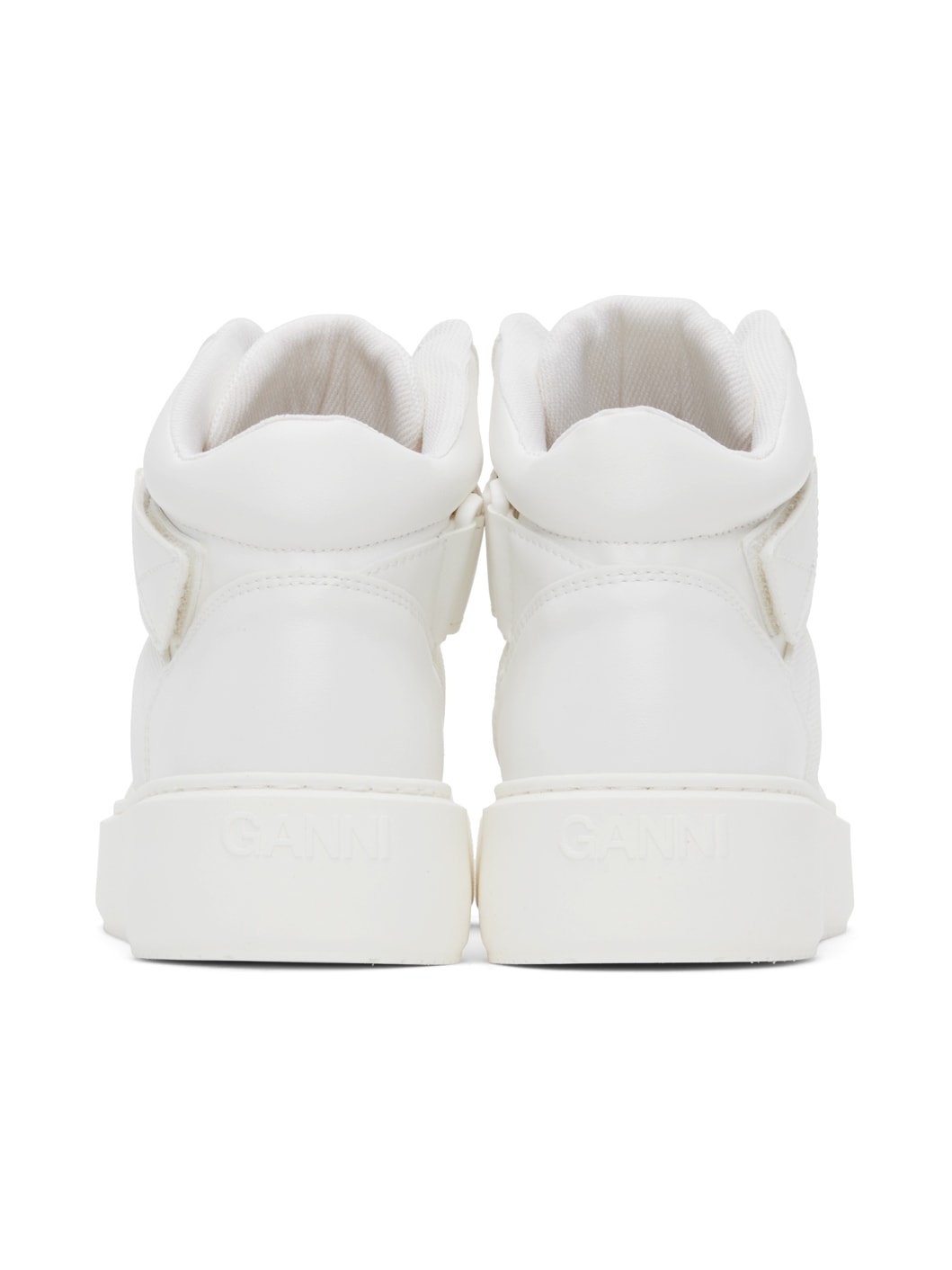 White Sporty Mix High-Top Sneakers - 2