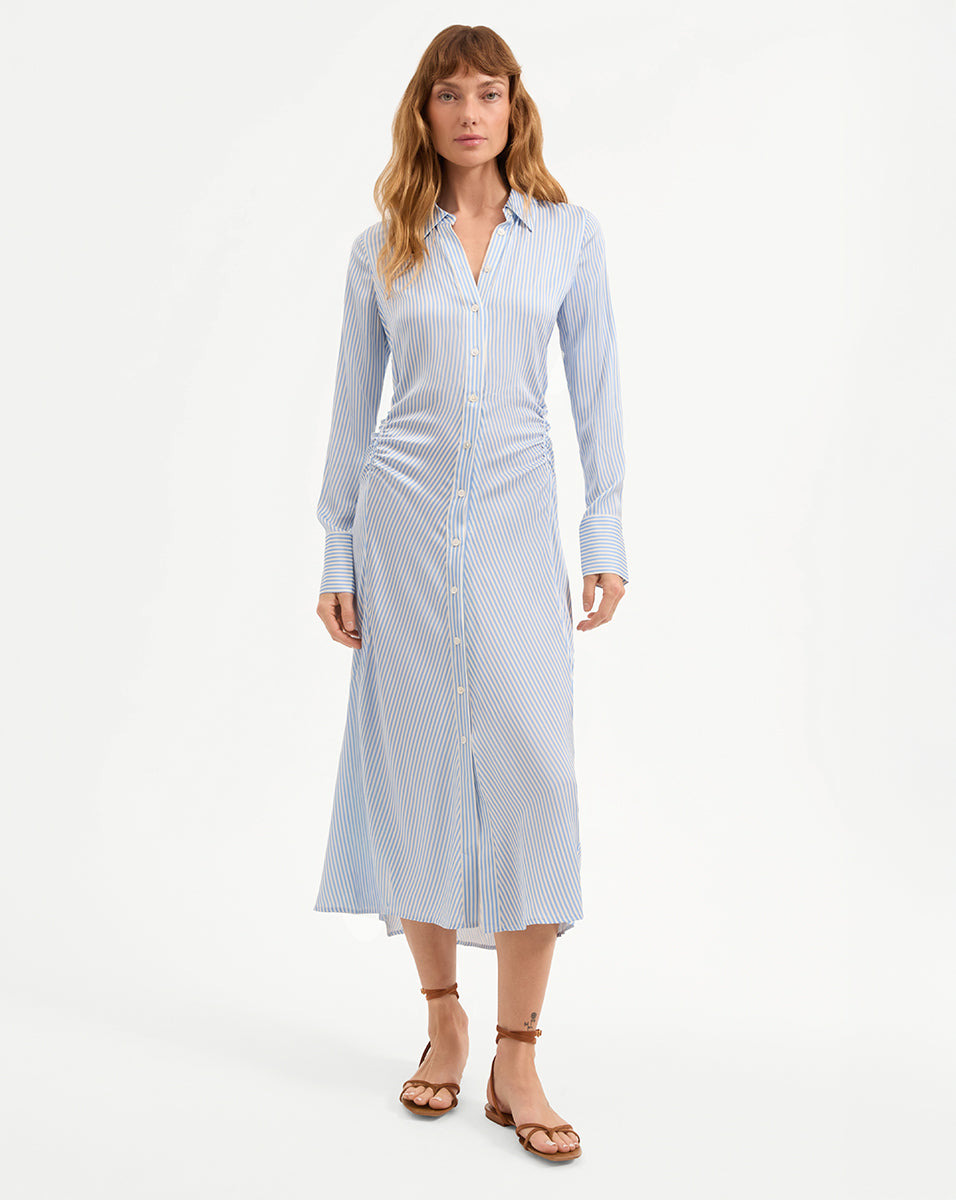 LEX SILK MIDI SHIRTDRESS - 2