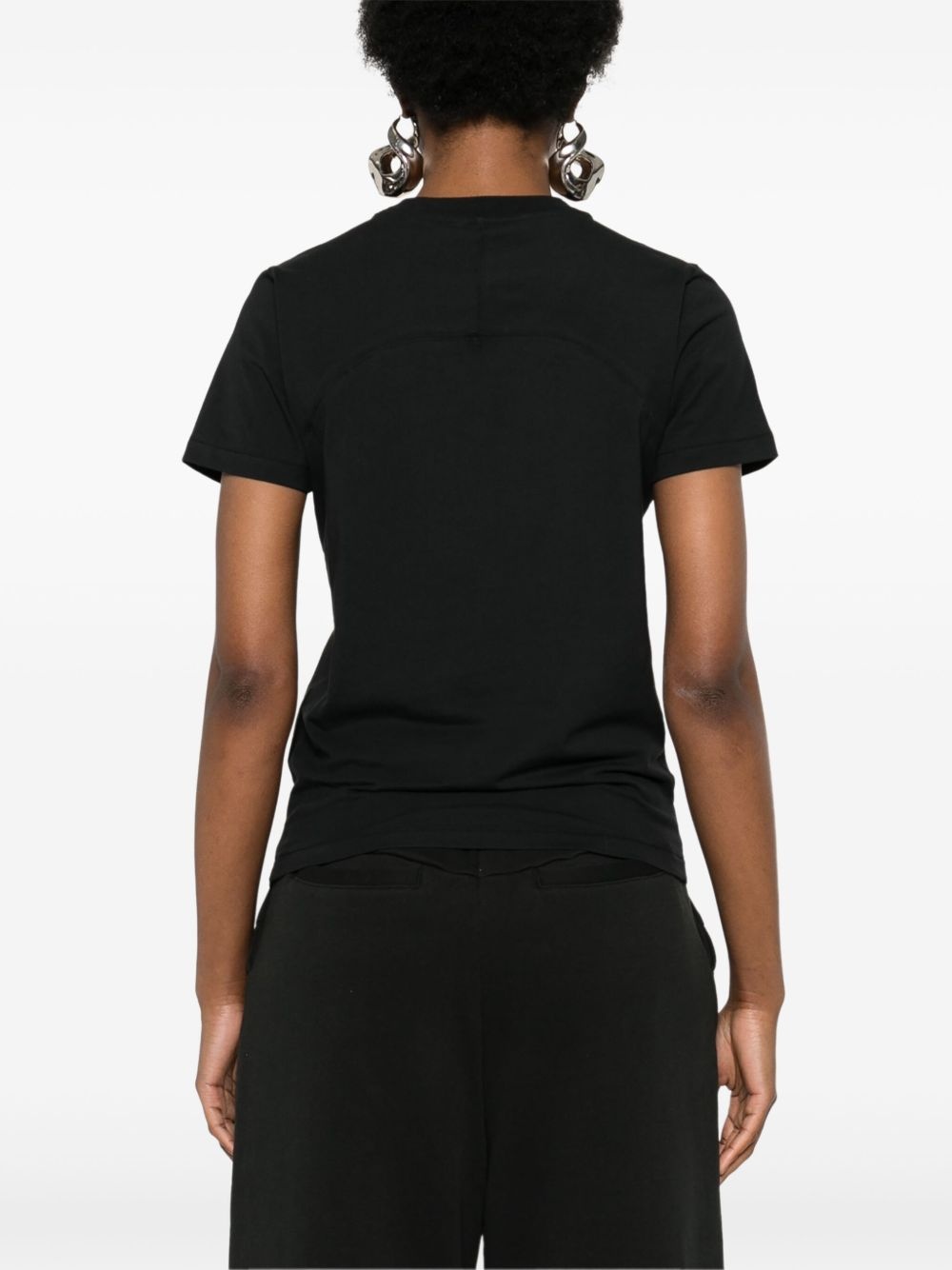 seam-detailed jersey T-shirt - 4