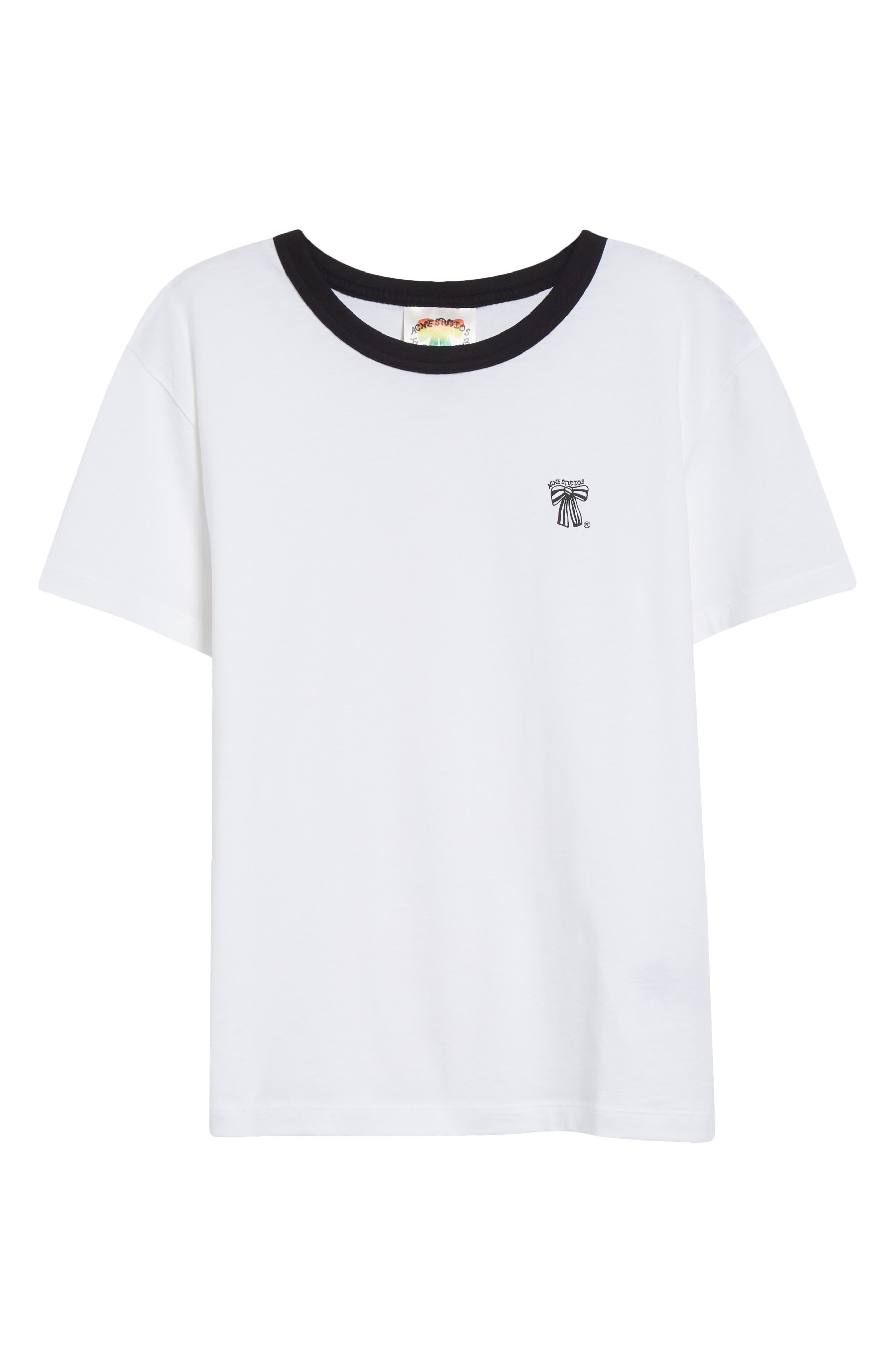 Acne Studios Floragatan 13 Eram U Bow Ringer T-Shirt in Optic White 183 at Nordstrom - 5