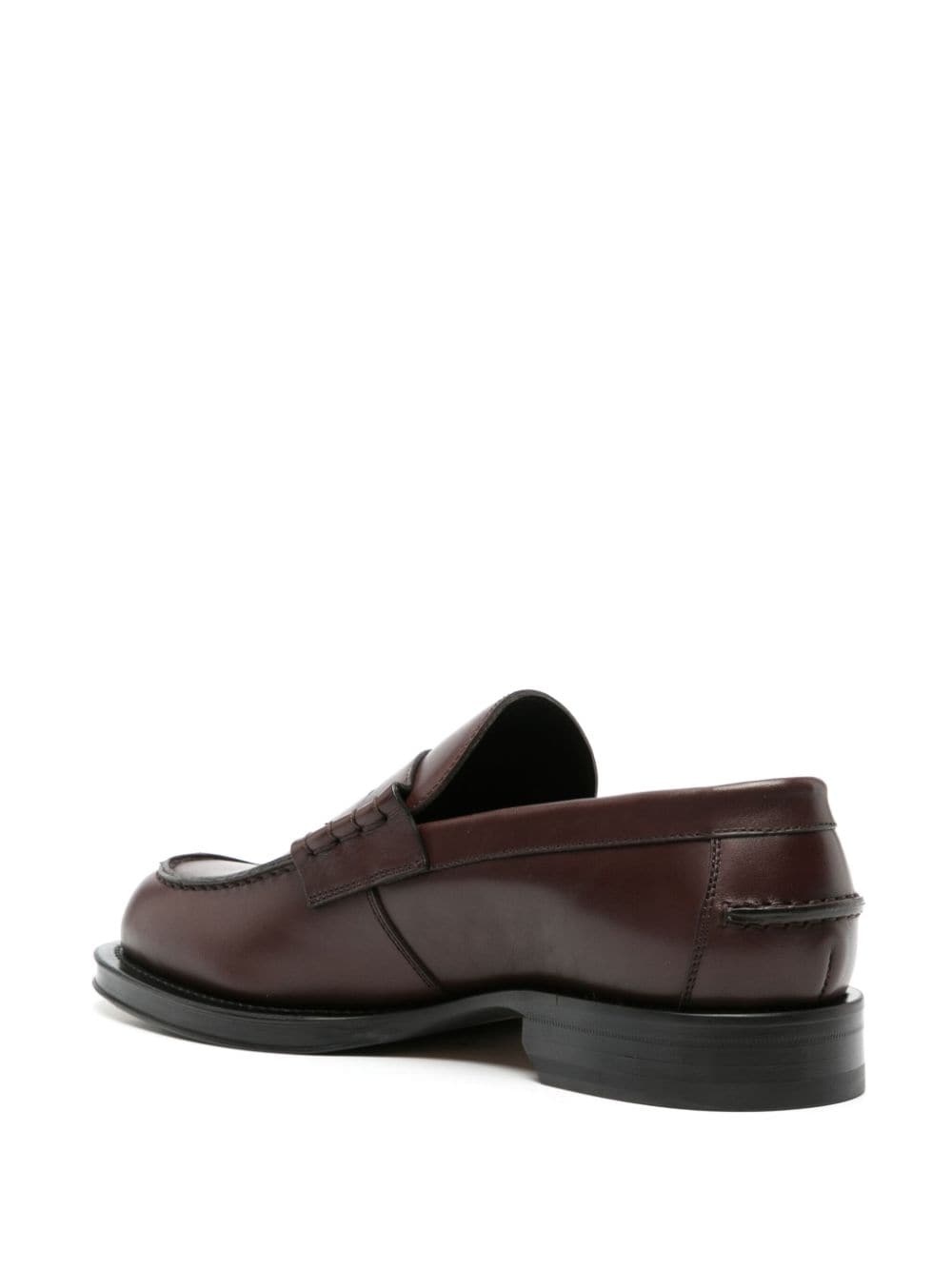 penny-slot leather loafers - 3