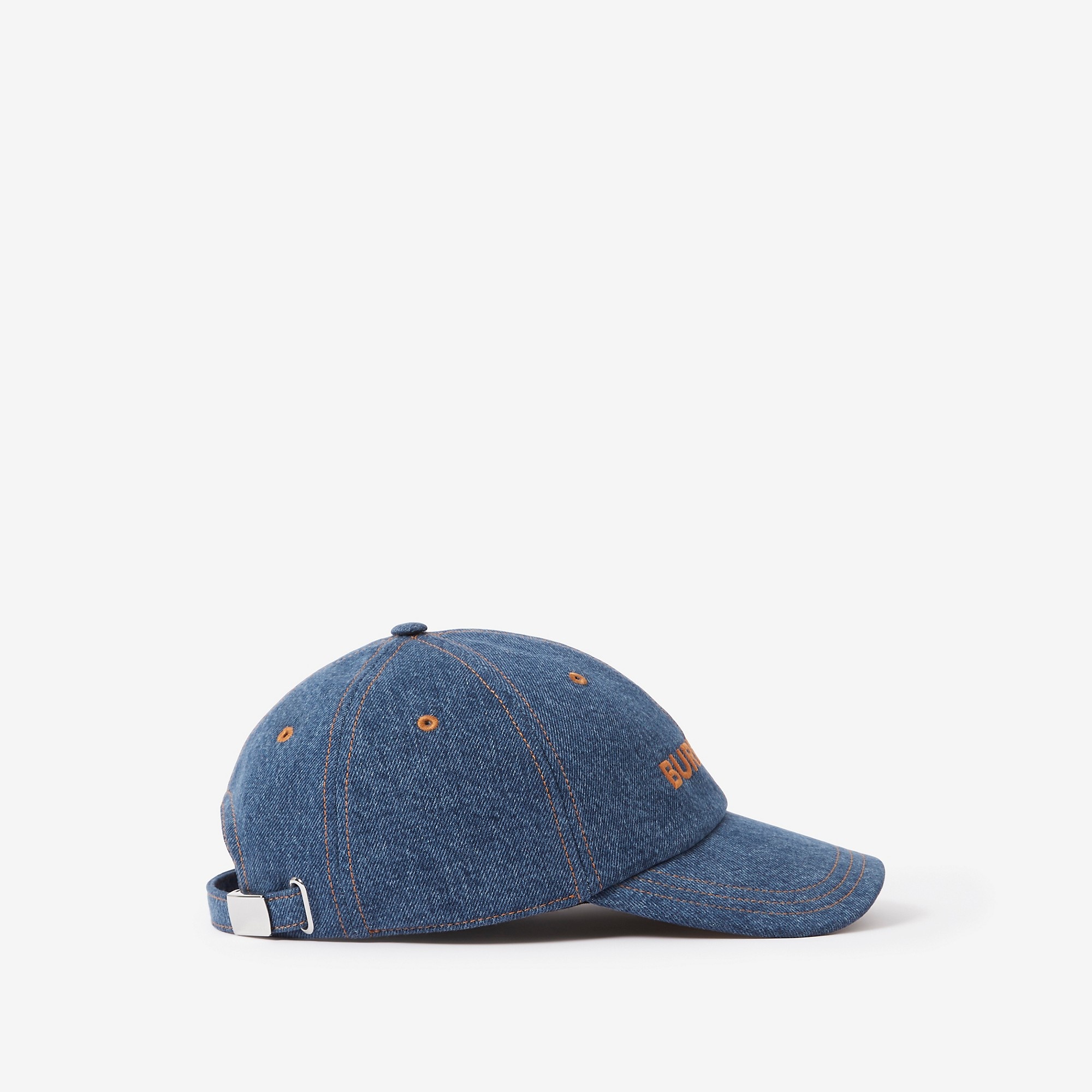 Embroidered Logo Denim Baseball Cap - 4