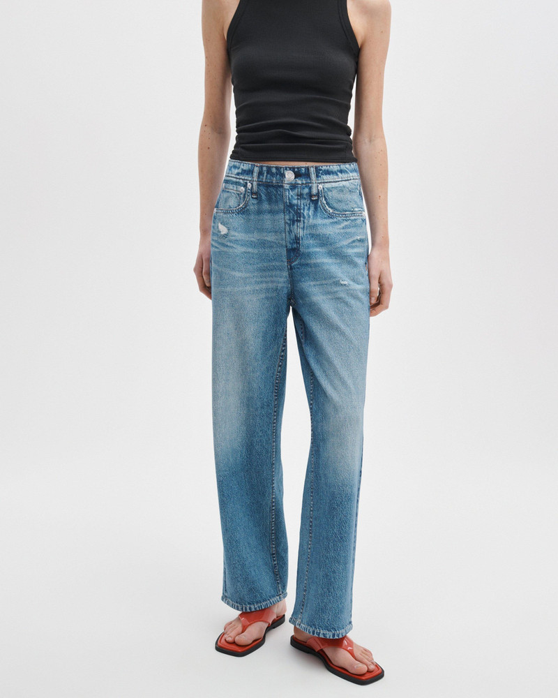 rag & bone rb Miramar Wide-Leg Ankle Pant Cotton Terry outlook