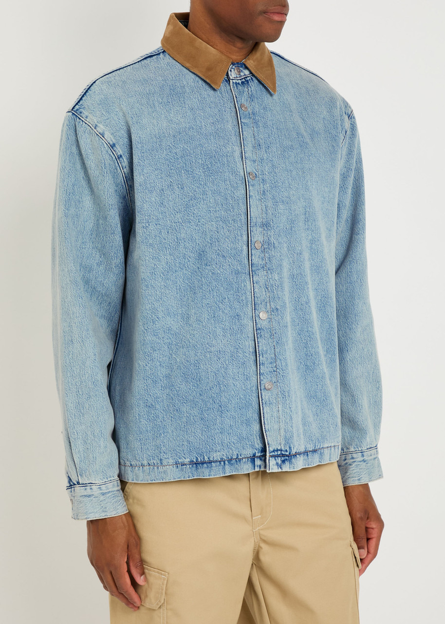 Frame Suede Collar Denim Overshirt - 2