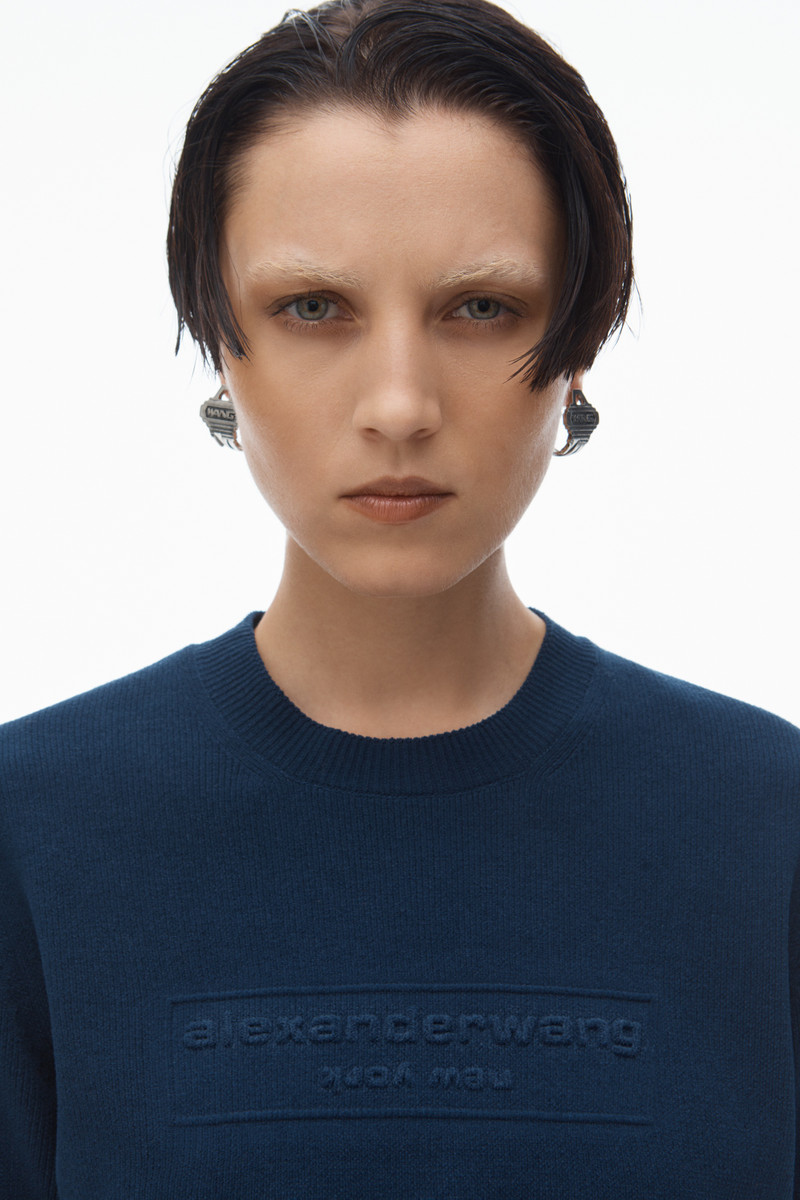 Logo-Embossed Tee in Rib-Knit 5