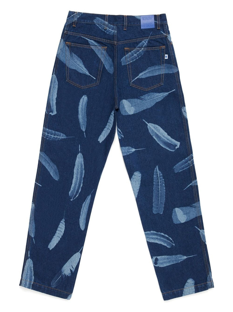 Marcelo Burlon County Of Milan Feathers straight-leg jeans outlook
