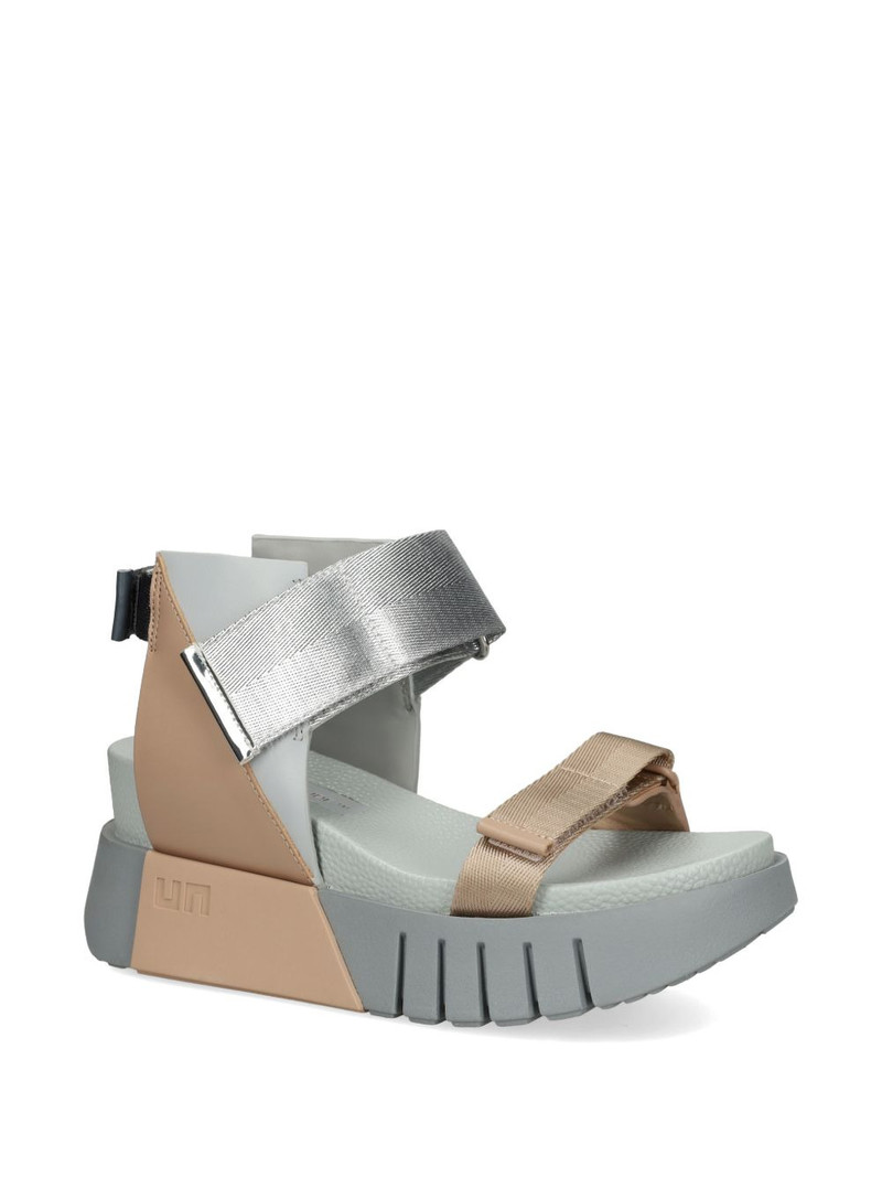 UNITED NUDE Delta Run panelled metallic sandals outlook