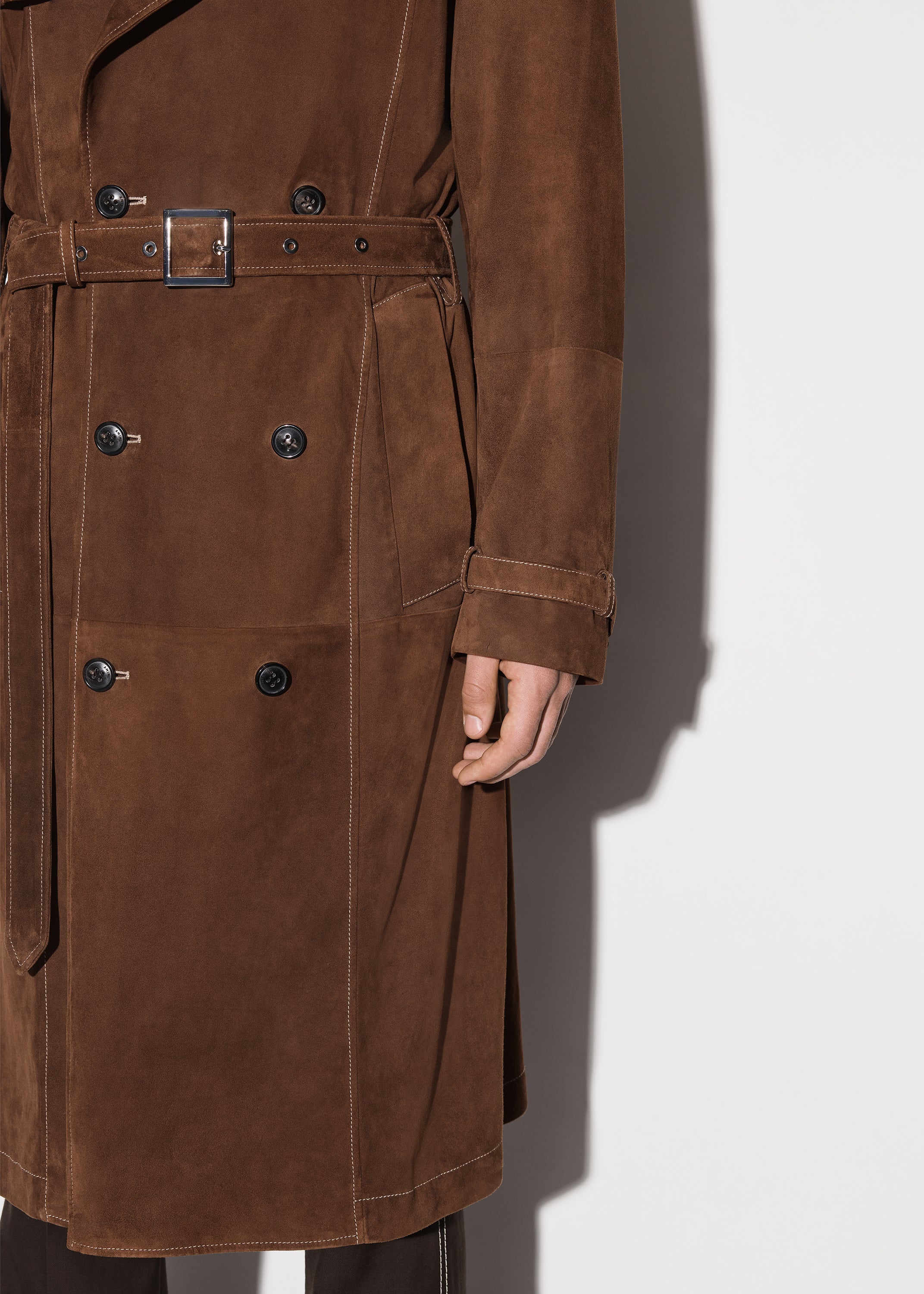 AMIRI SUEDE TRENCH COAT - 6
