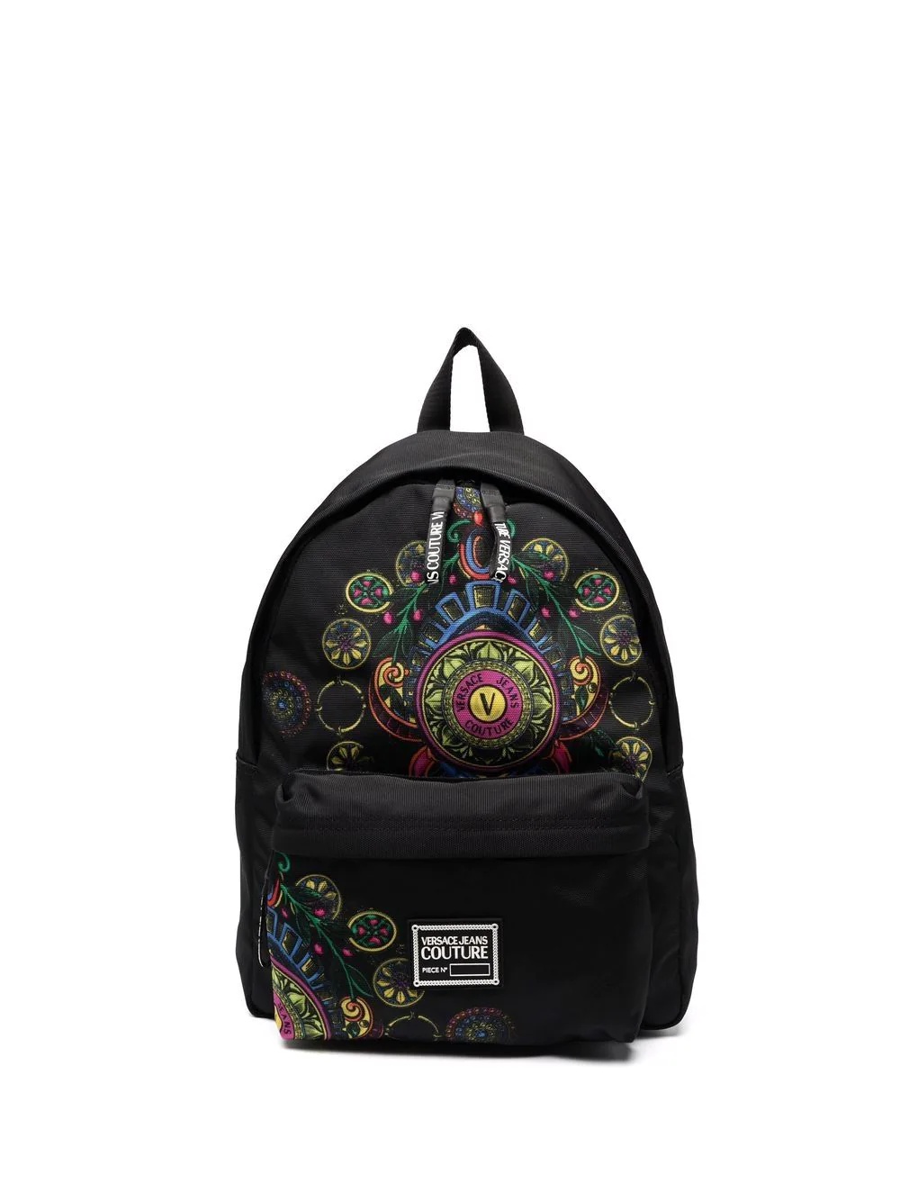 logo-print graphic backpack - 1