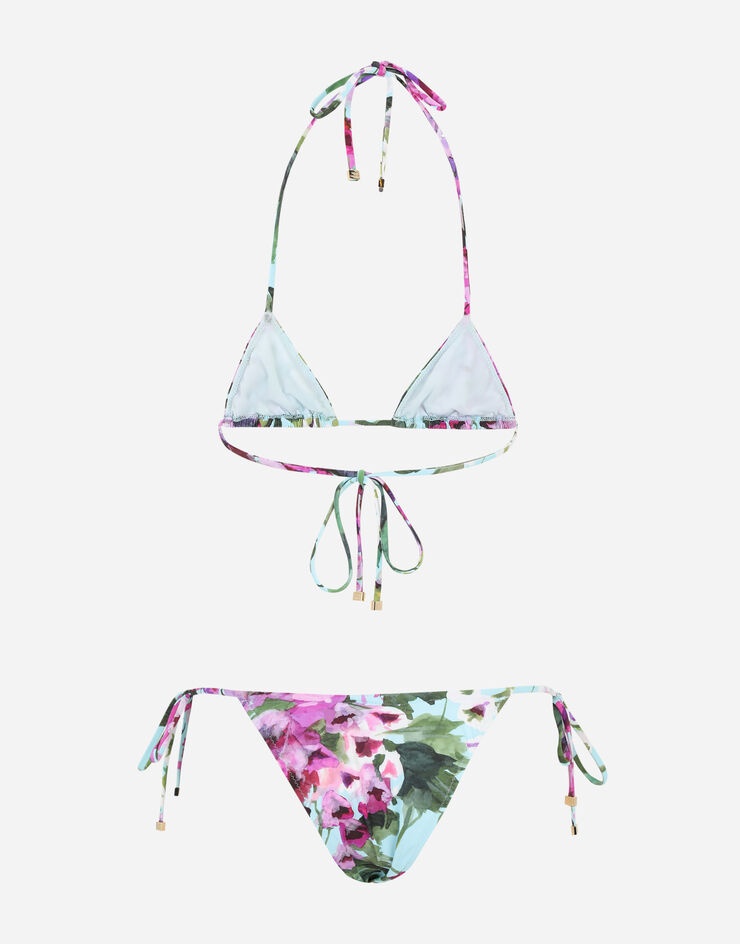 Bluebell-print triangle bikini - 2