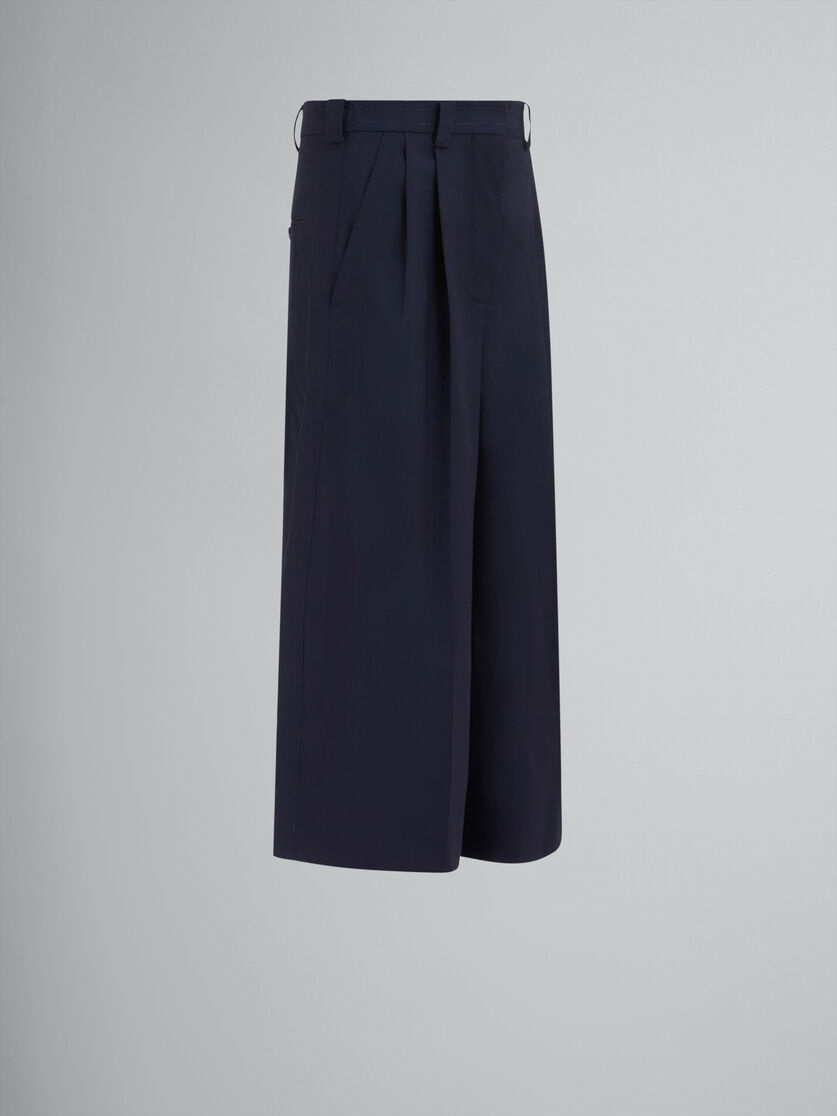 CROPPED PANTS IN DARK BLUE TROPICAL WOOL - 2