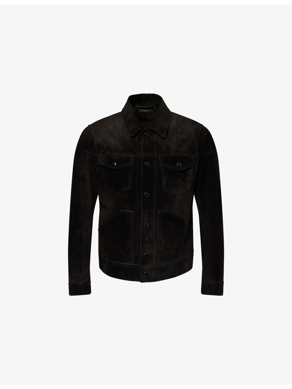 Western Patch-Pocket Suede Jacket - 1