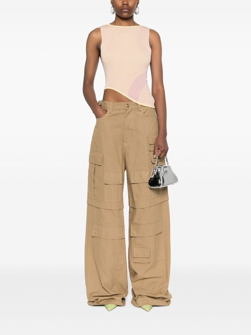 GCDS Comma asymmetric ribbed top outlook