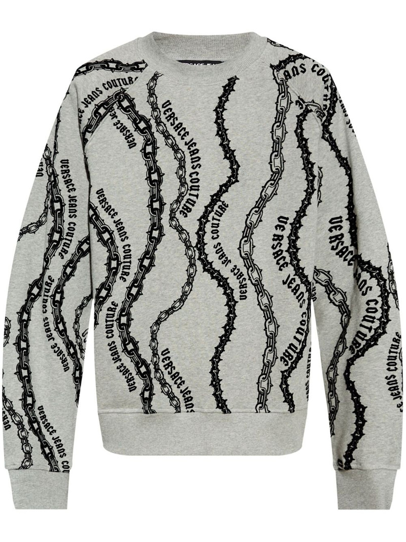 chain link-print sweatshirt 1