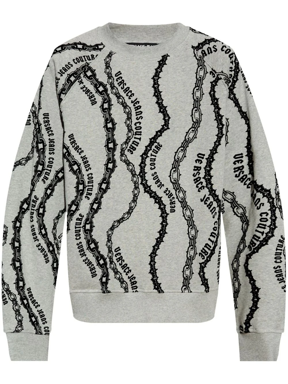 chain link-print sweatshirt - 1