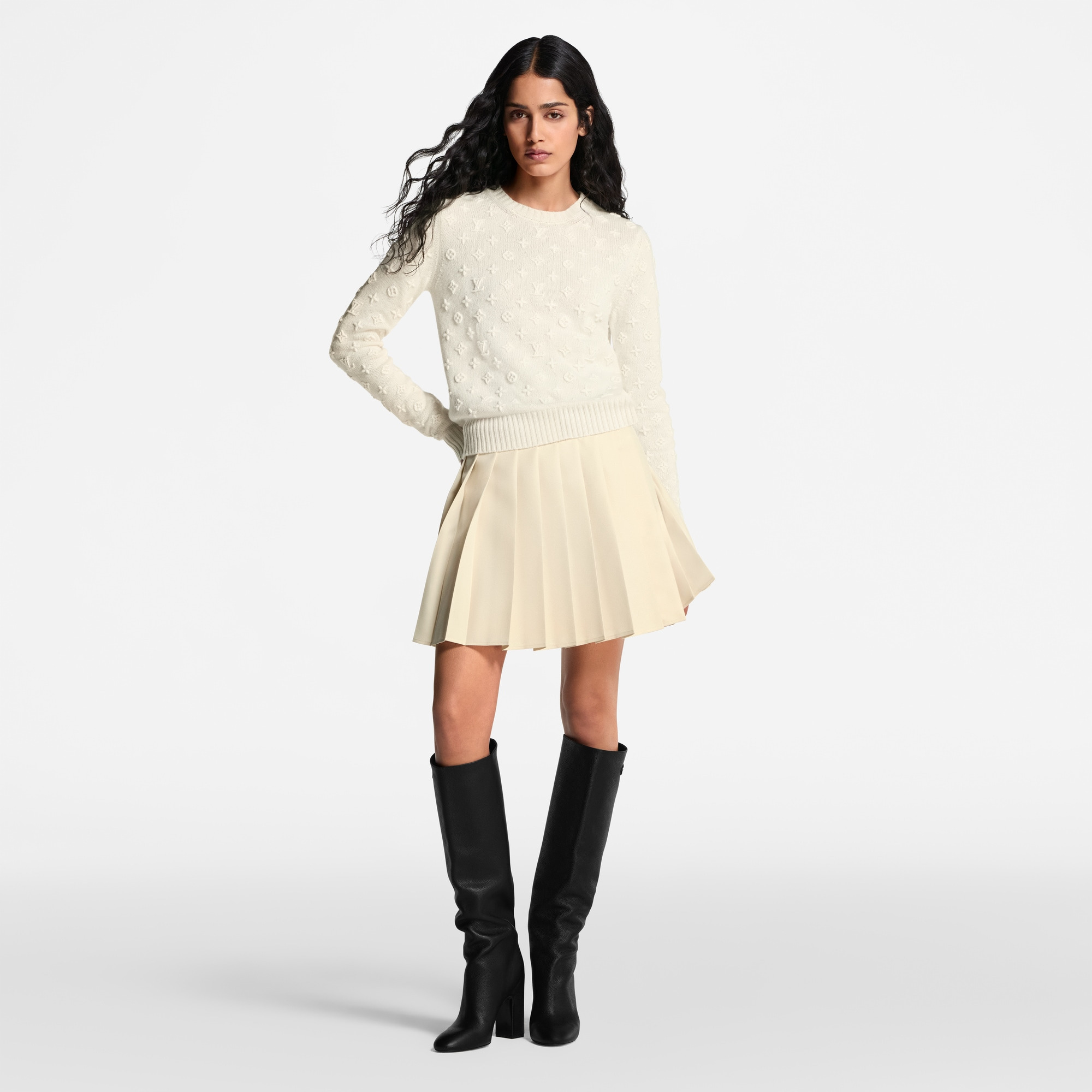 3D Monogram Knit Pullover - 6