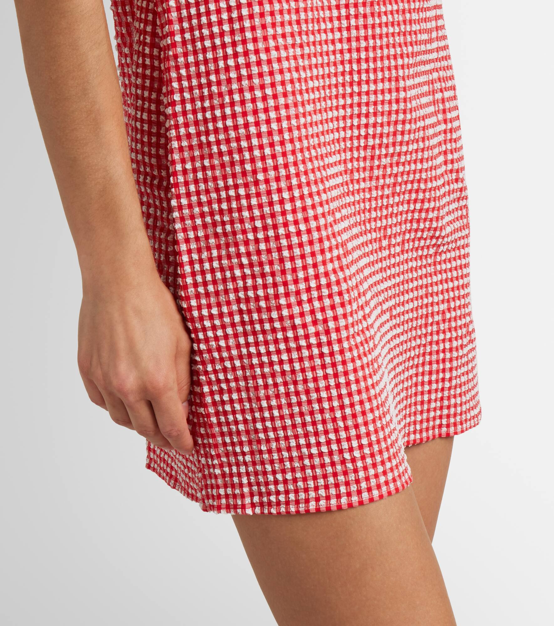 Gingham seersucker halterneck minidress - 5